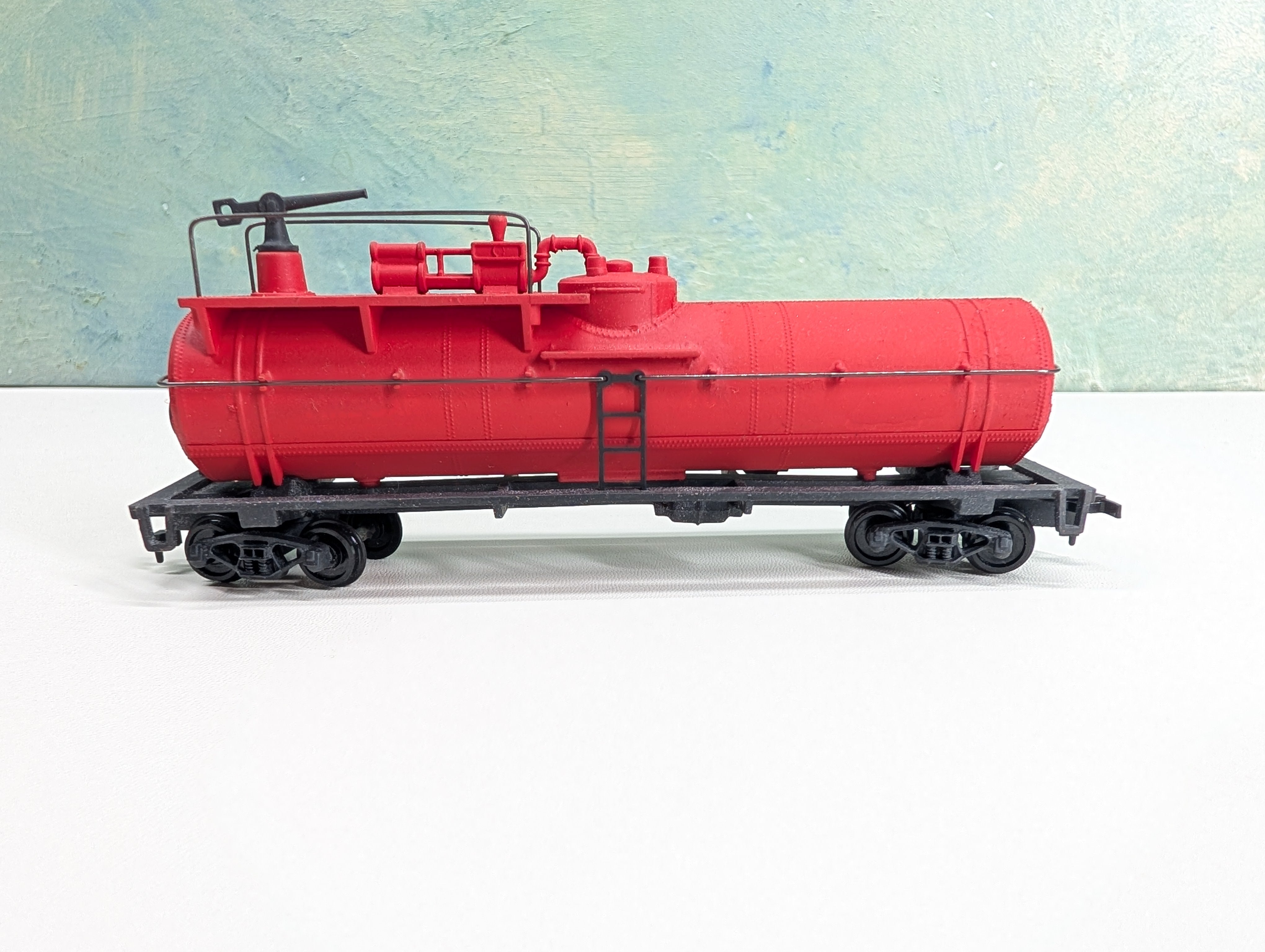 USED Cox HO Scale Fire Tank Car, Painted Red