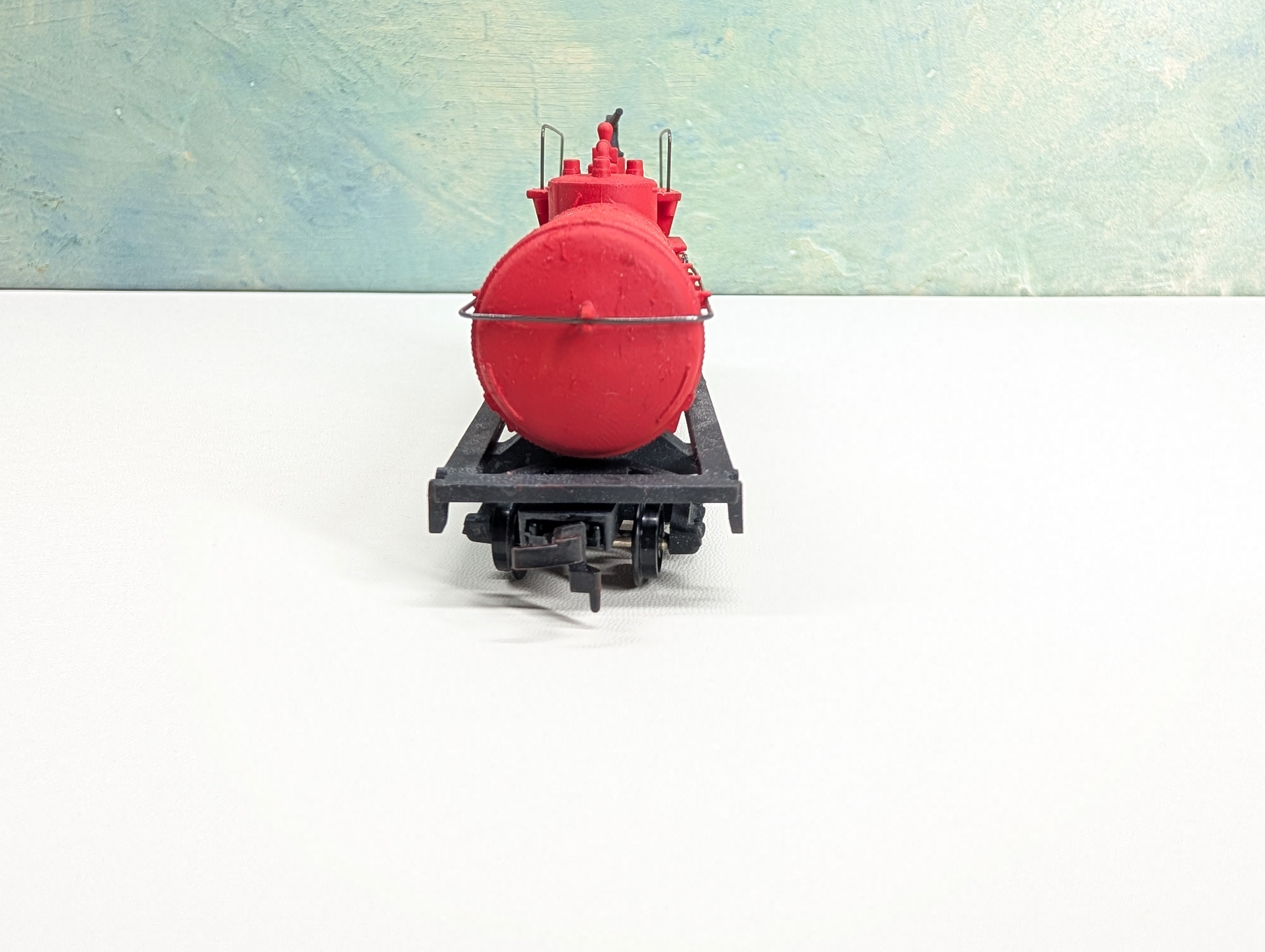 USED Cox HO Scale Fire Tank Car, Painted Red