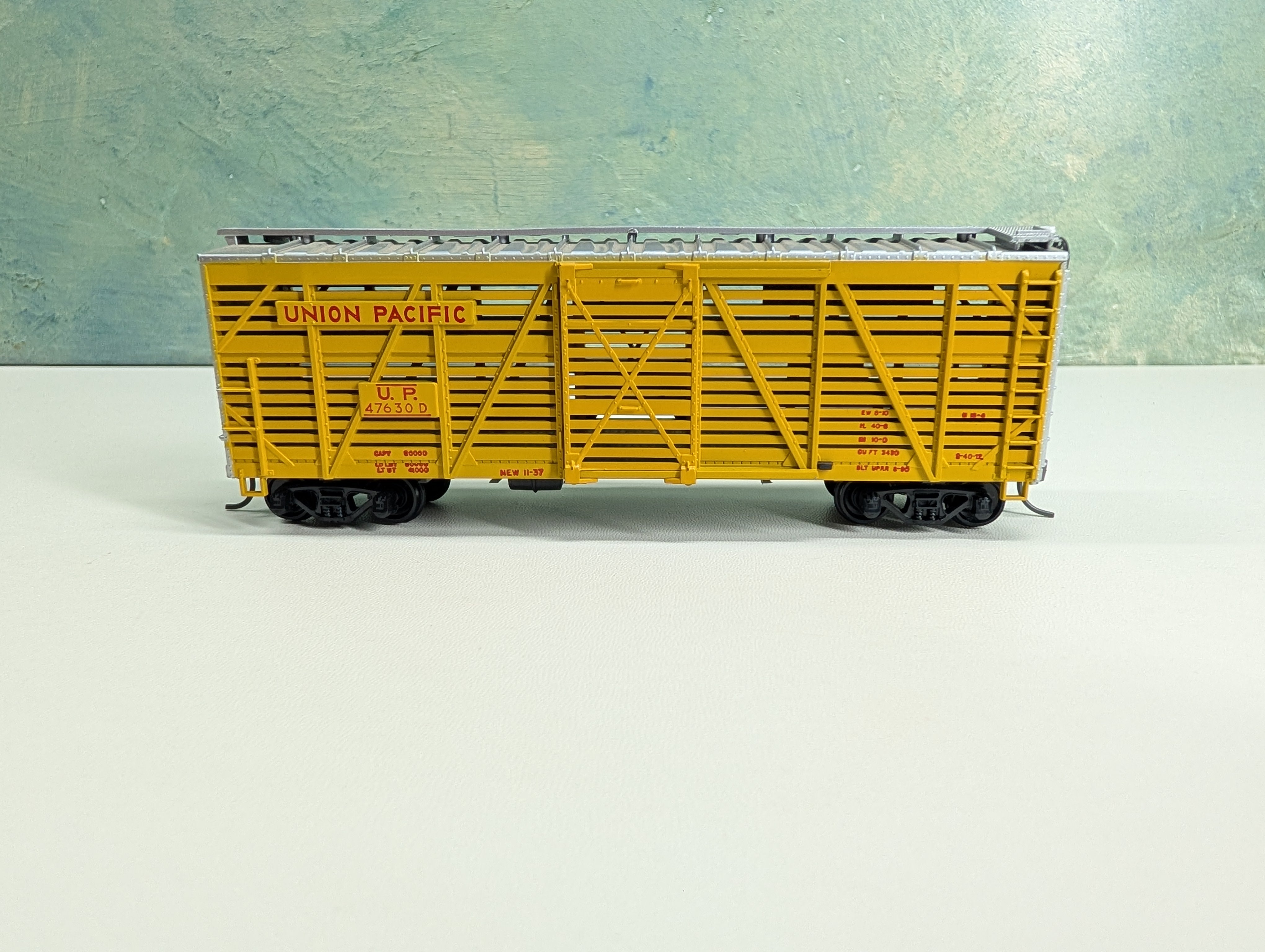 USED Athearn HO Scale Stock Cattle Car Union Pacific UP #47630D