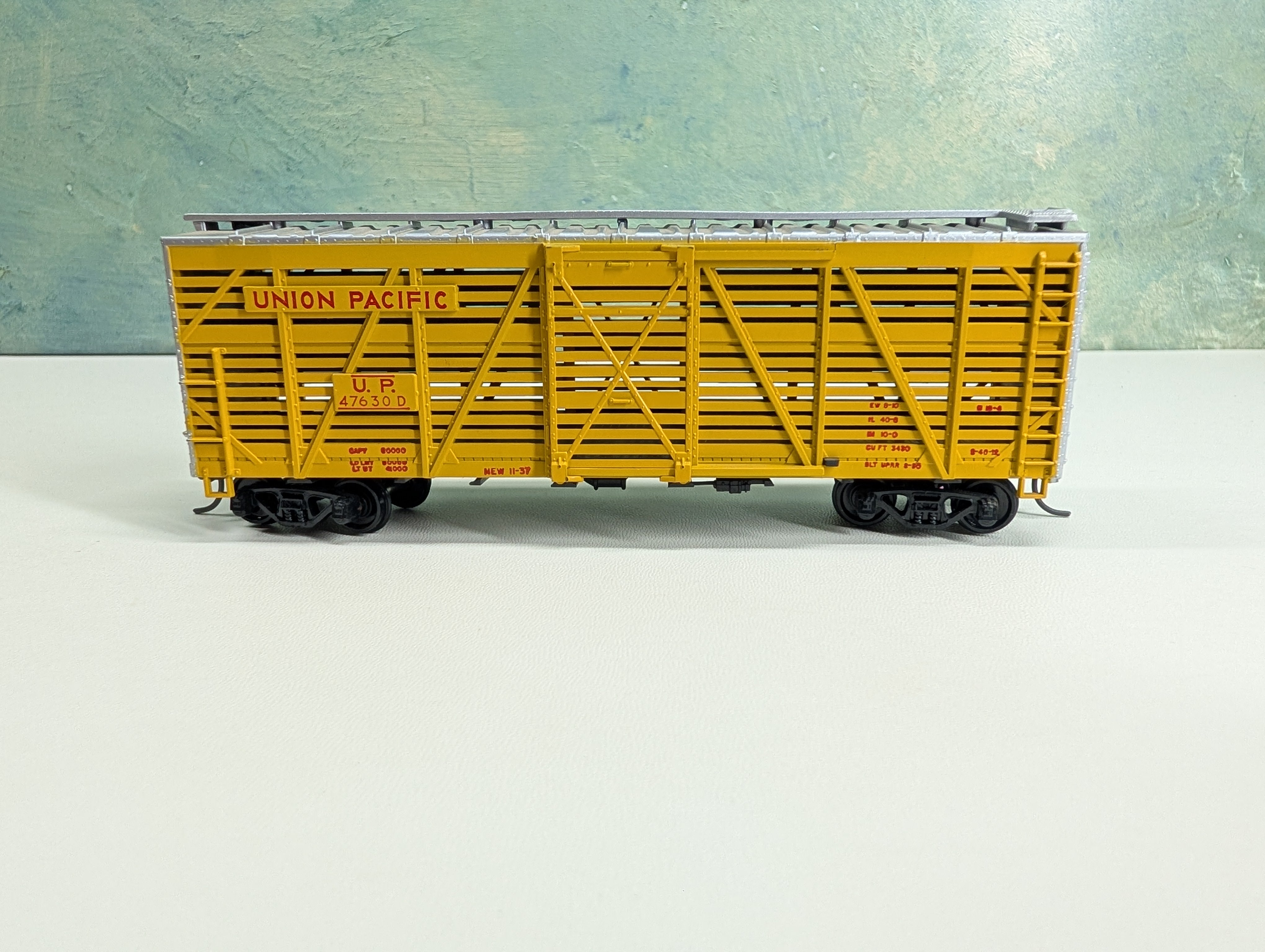 USED Athearn HO Scale Stock Cattle Car Union Pacific UP #47630D