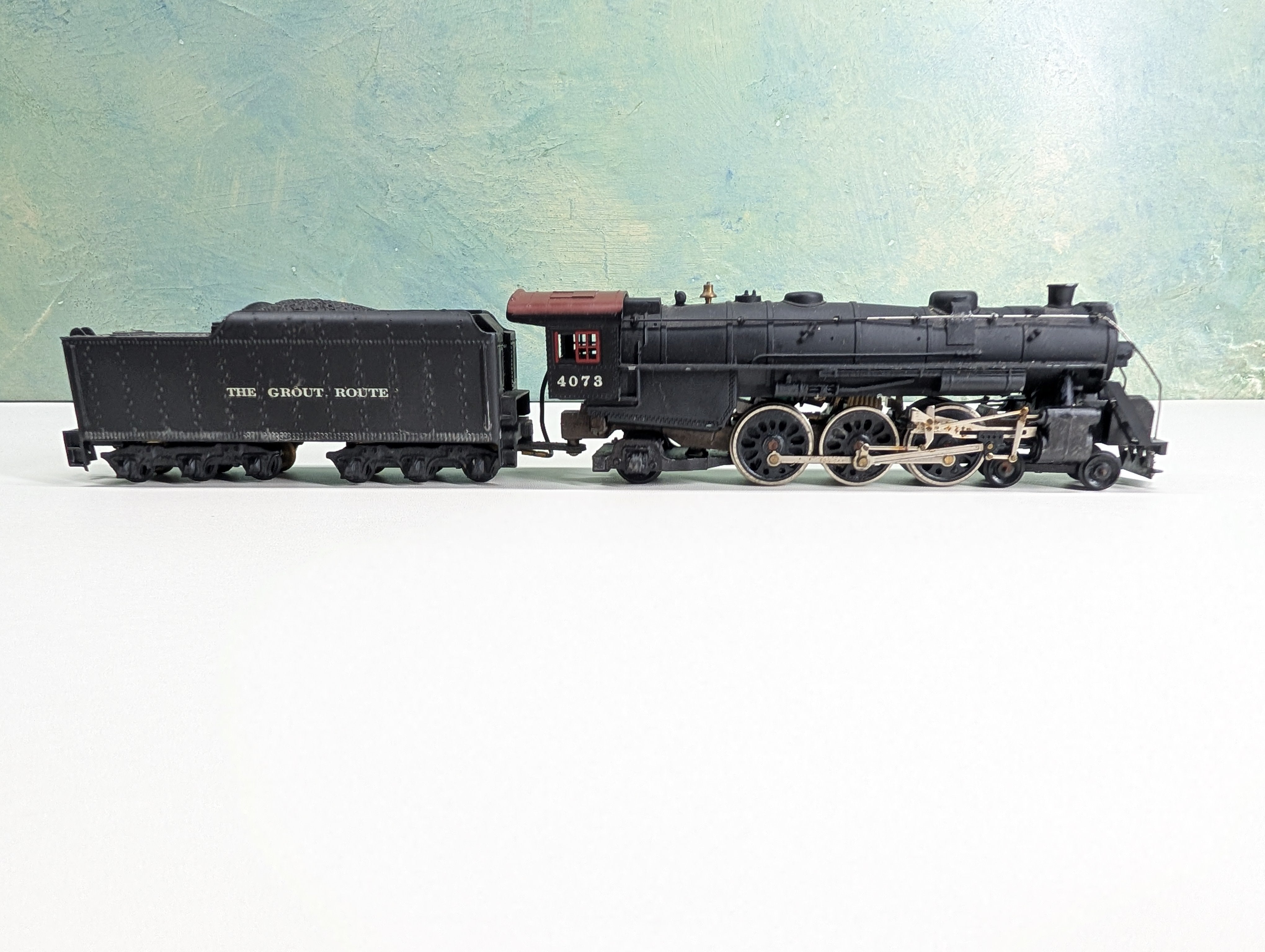 USED Mantua HO Scale 4-6-2 Steam Locomotive The Grout Route #4073 Parts/Repairs DC