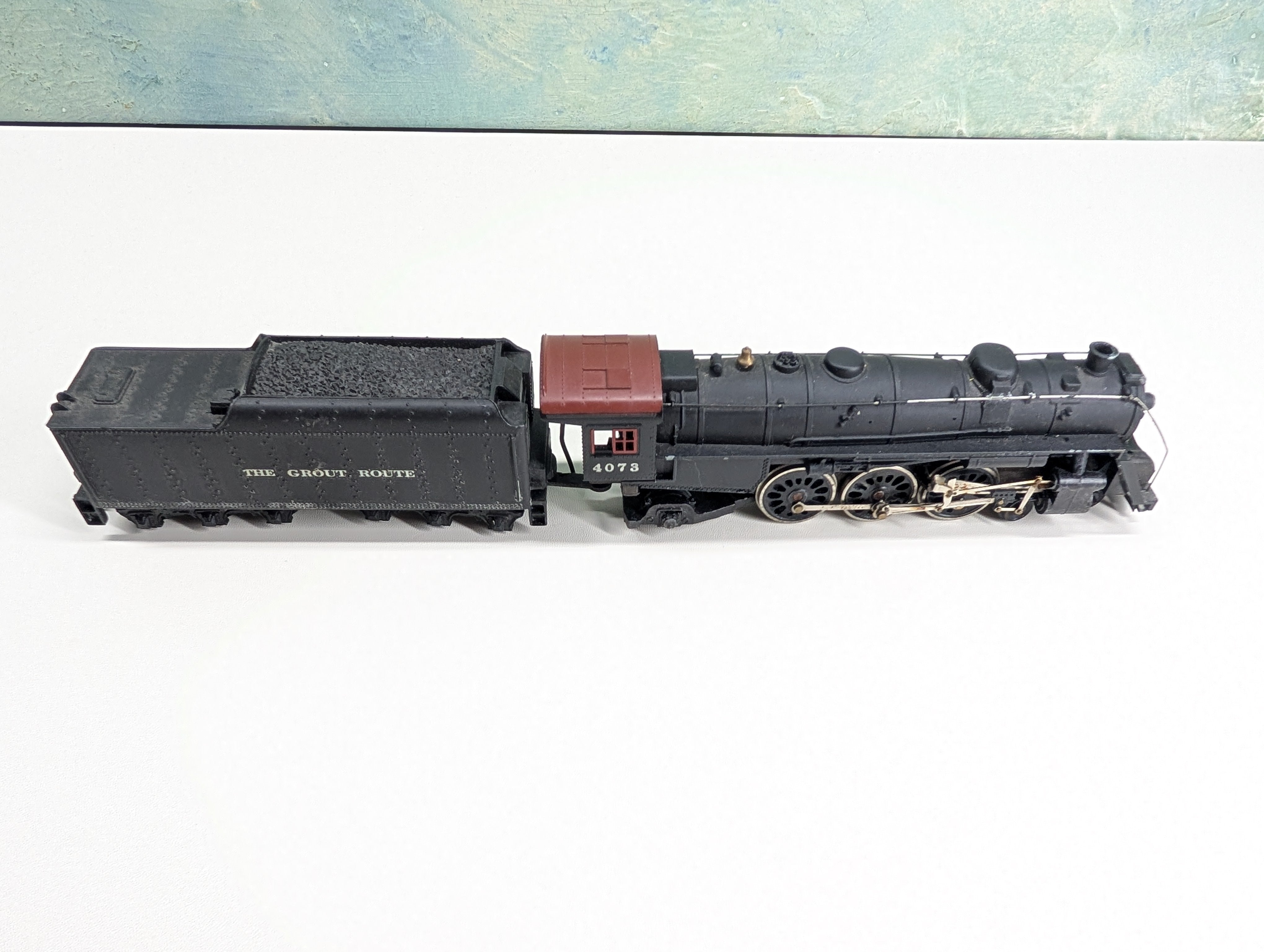 USED Mantua HO Scale 4-6-2 Steam Locomotive The Grout Route #4073 Parts/Repairs DC