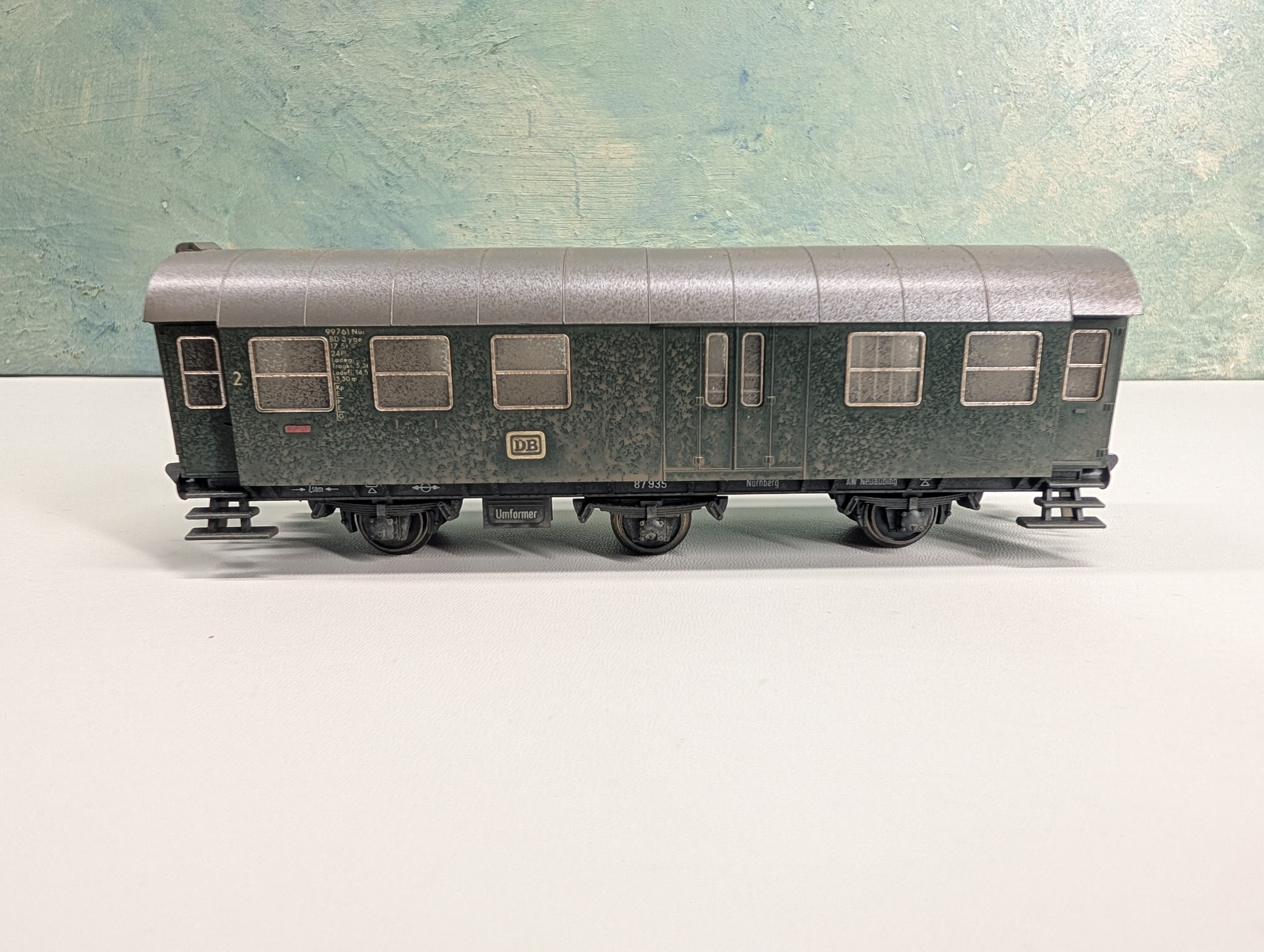 USED Fleischmann 1408 HO Scale 2nd Class Coach Baggage Car DB #87935 Weathered