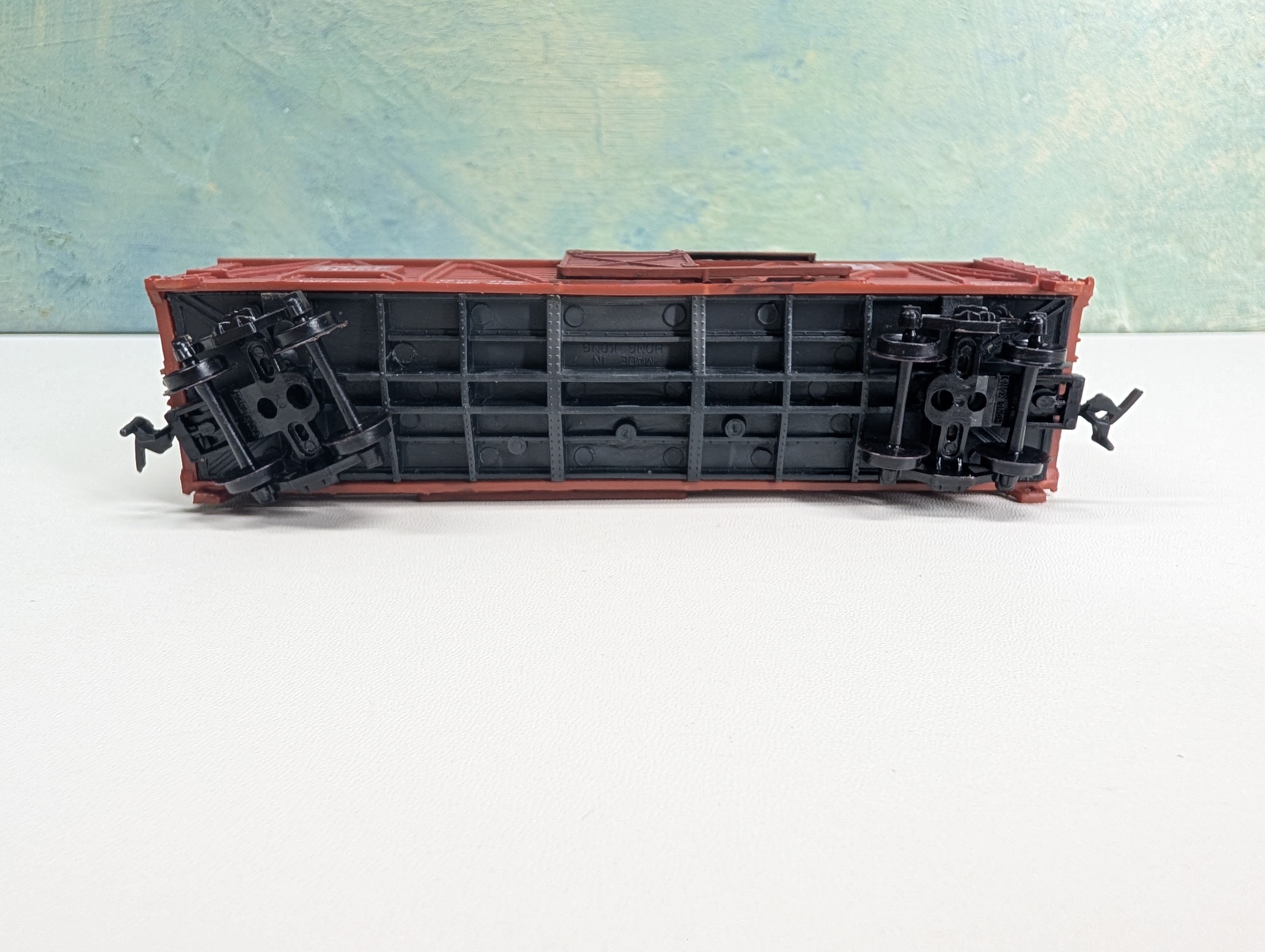 USED Life-Like HO Scale 40' Cattle Livestock Car Santa Fe ATSF #51450