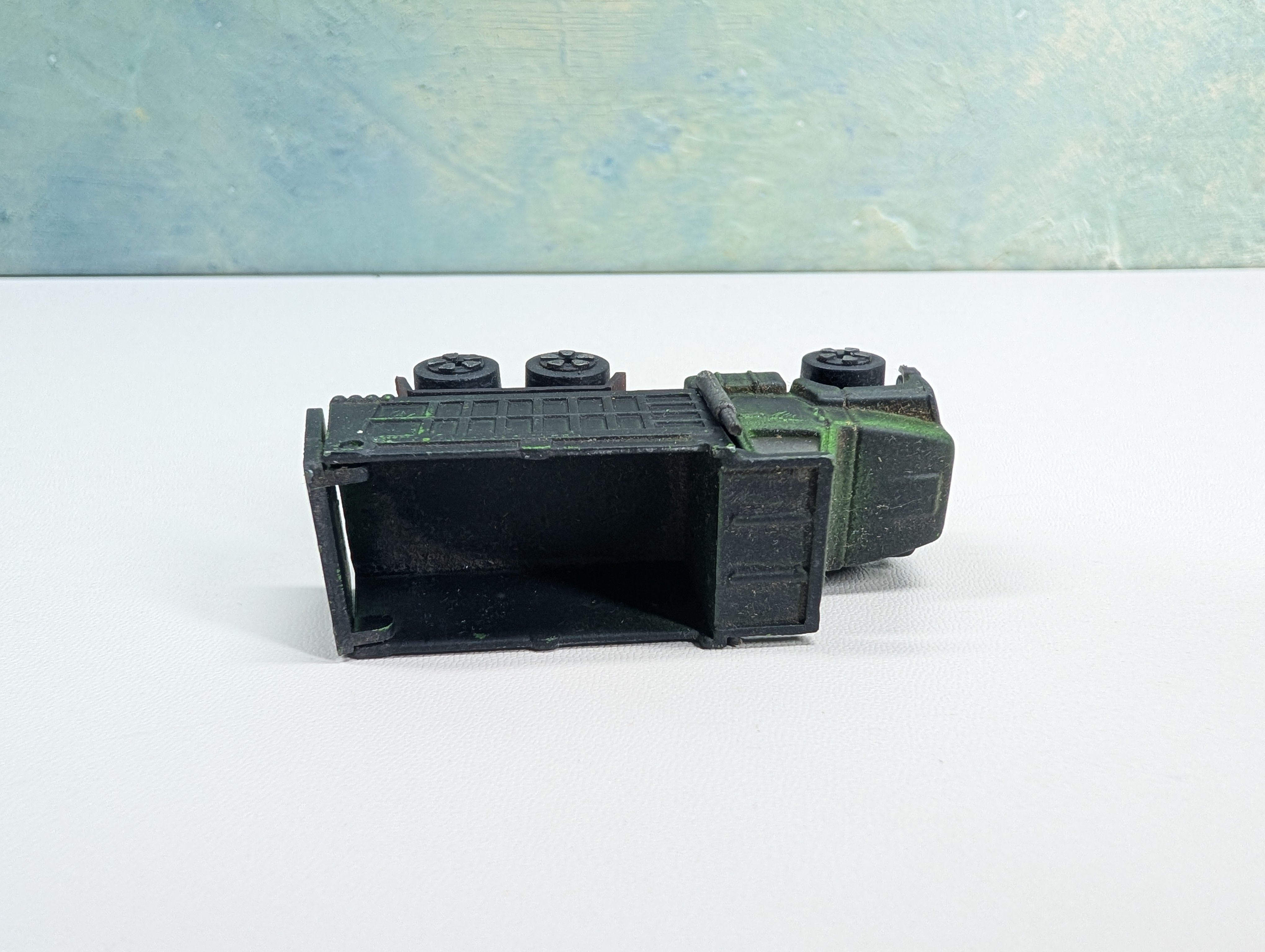 USED Playart HO Scale Green Dump Truck, Weathered