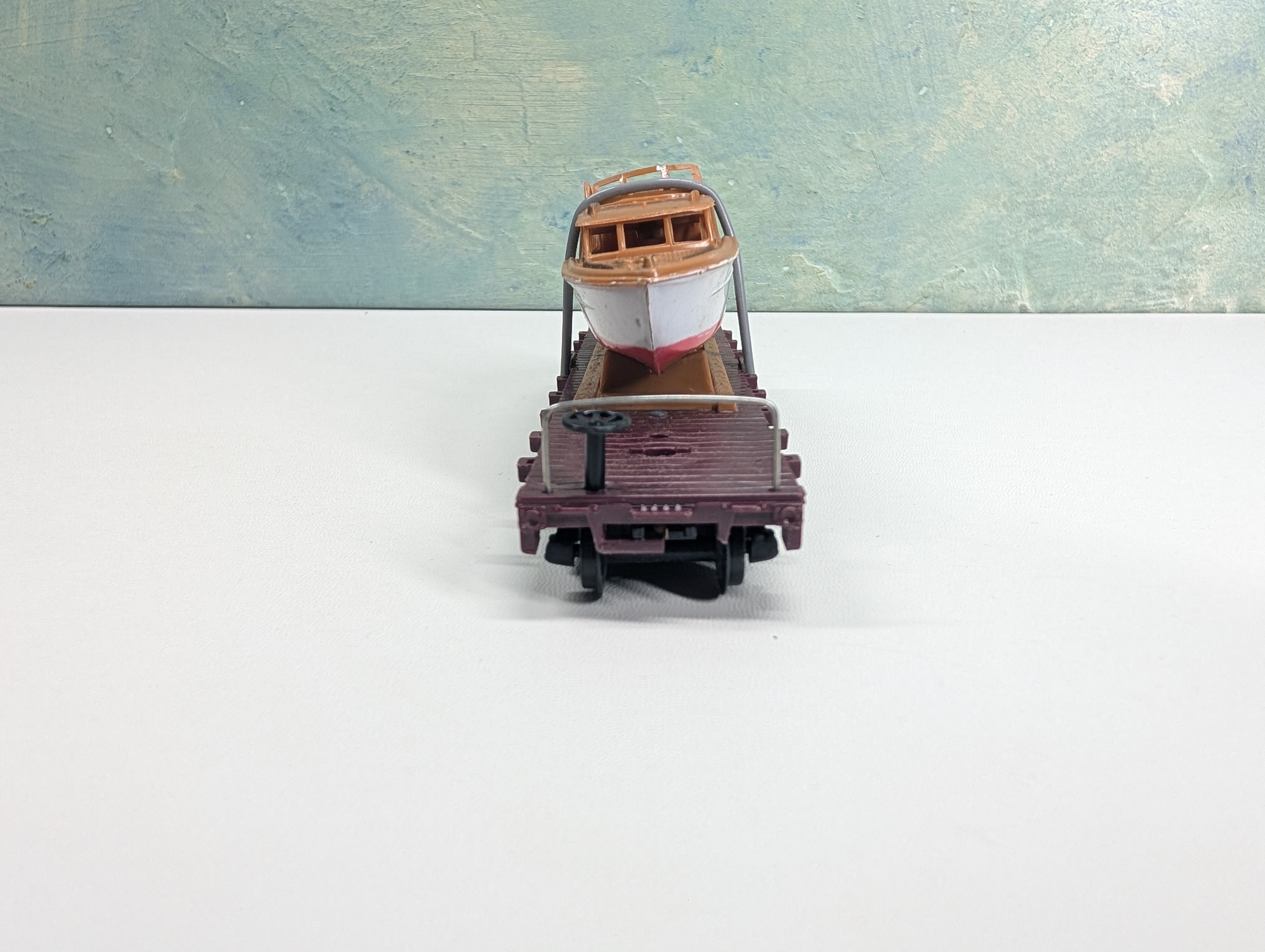 USED Marx HO Scale Flat Car w/ Boat Erie #6028 RARE
