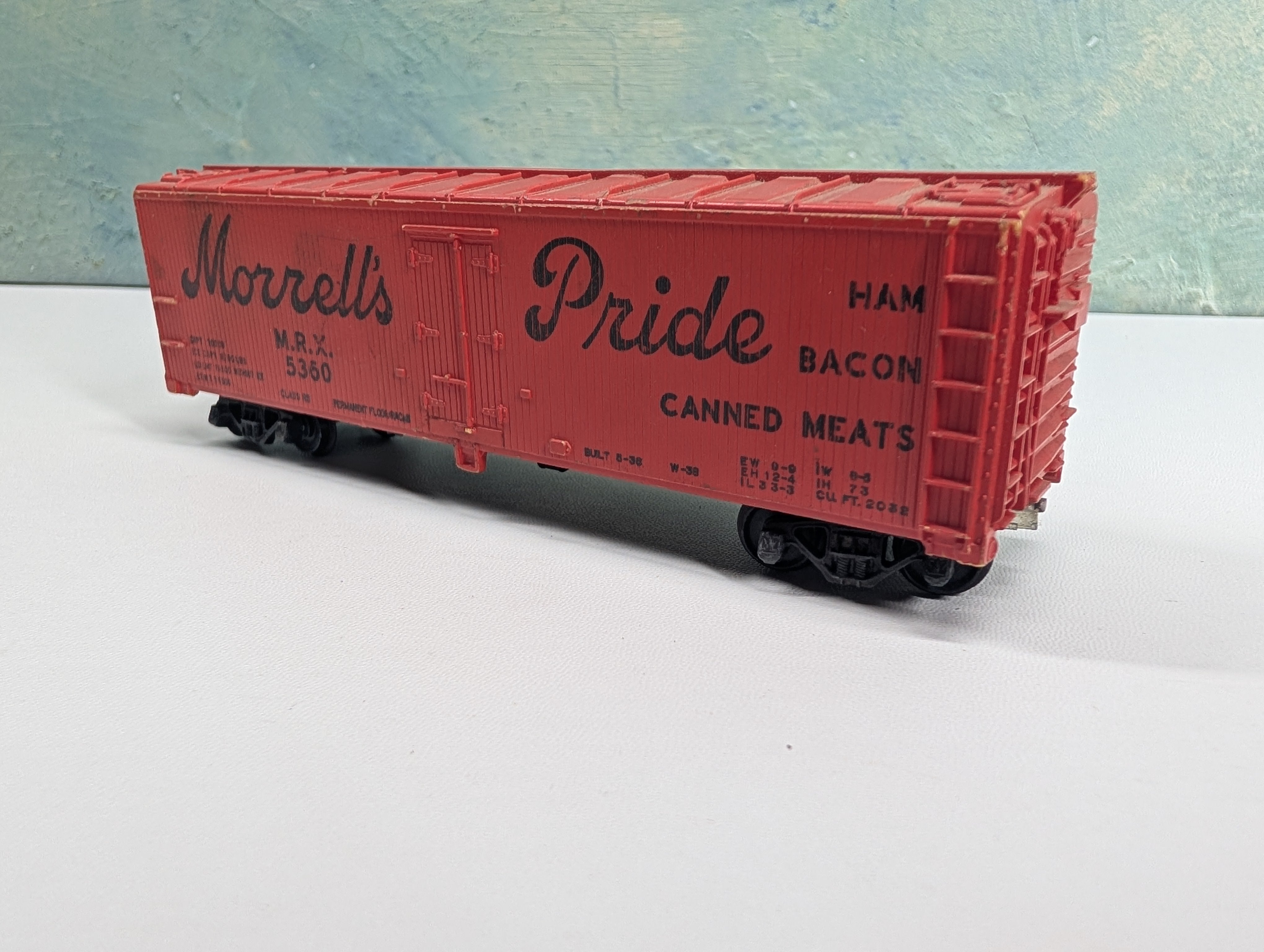 USED Mantua HO Scale Billboard Reefer Morrell's Pride MRX #5360 Ham, Bacon, Canned Meats