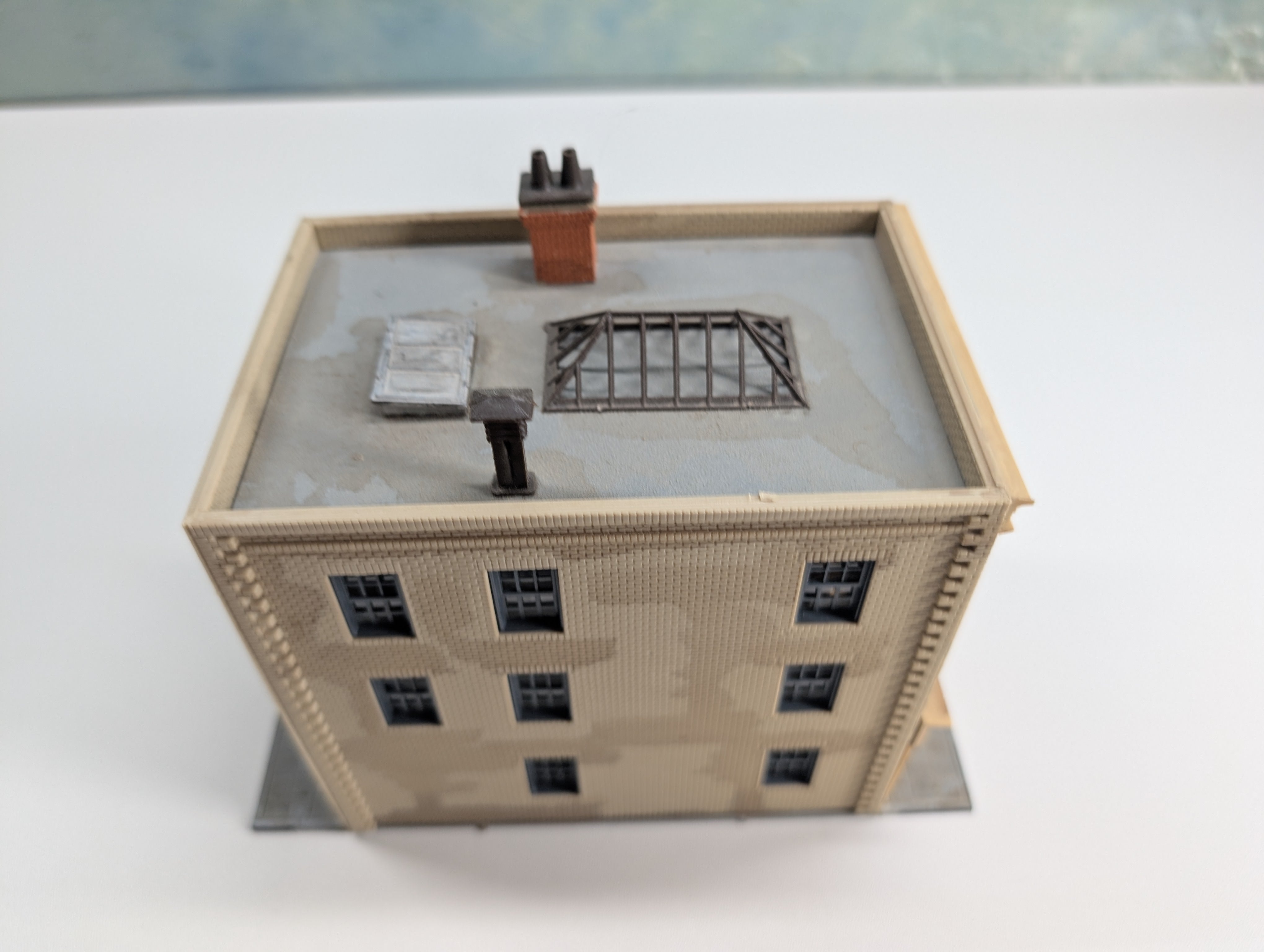 USED HO Scale Brown Brick Storefront