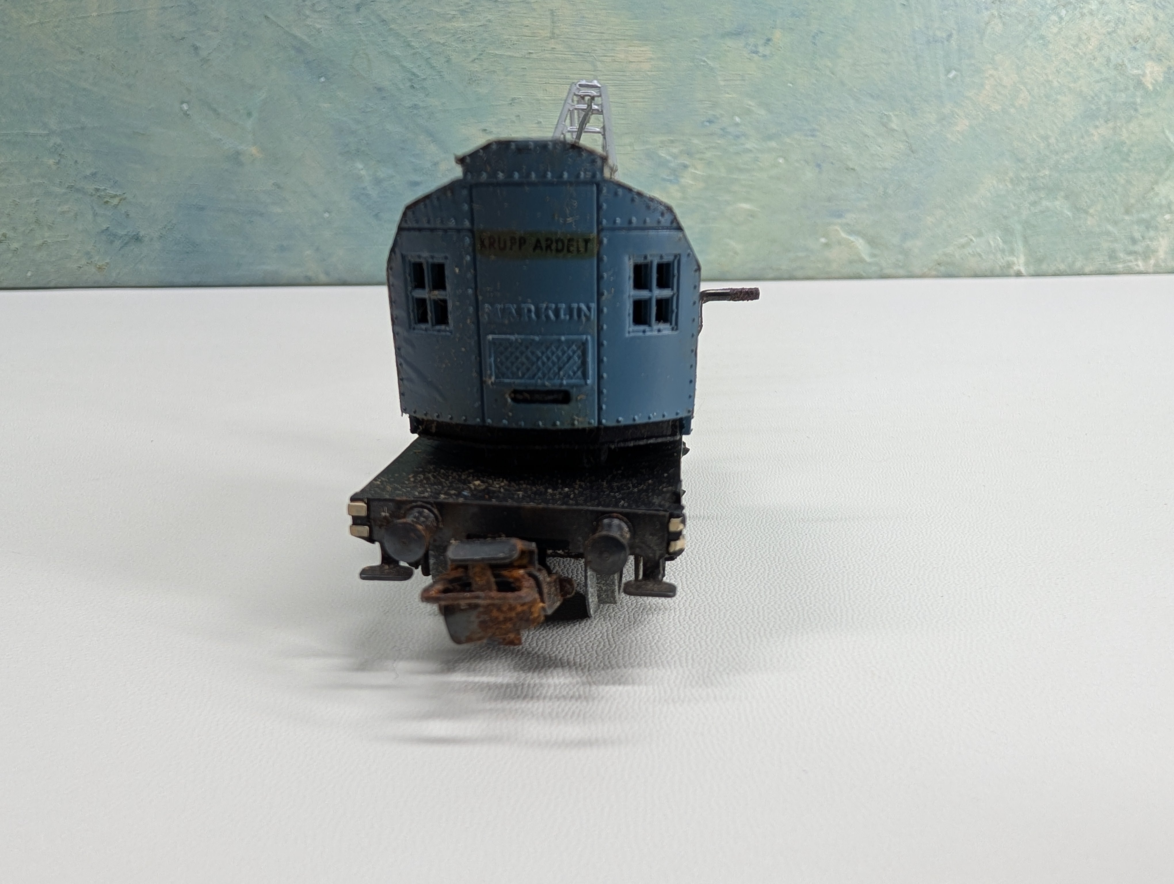 USED Marklin #315/2 HO Scale Blue DB Krupp Ardelt Crane Truck Car #6804