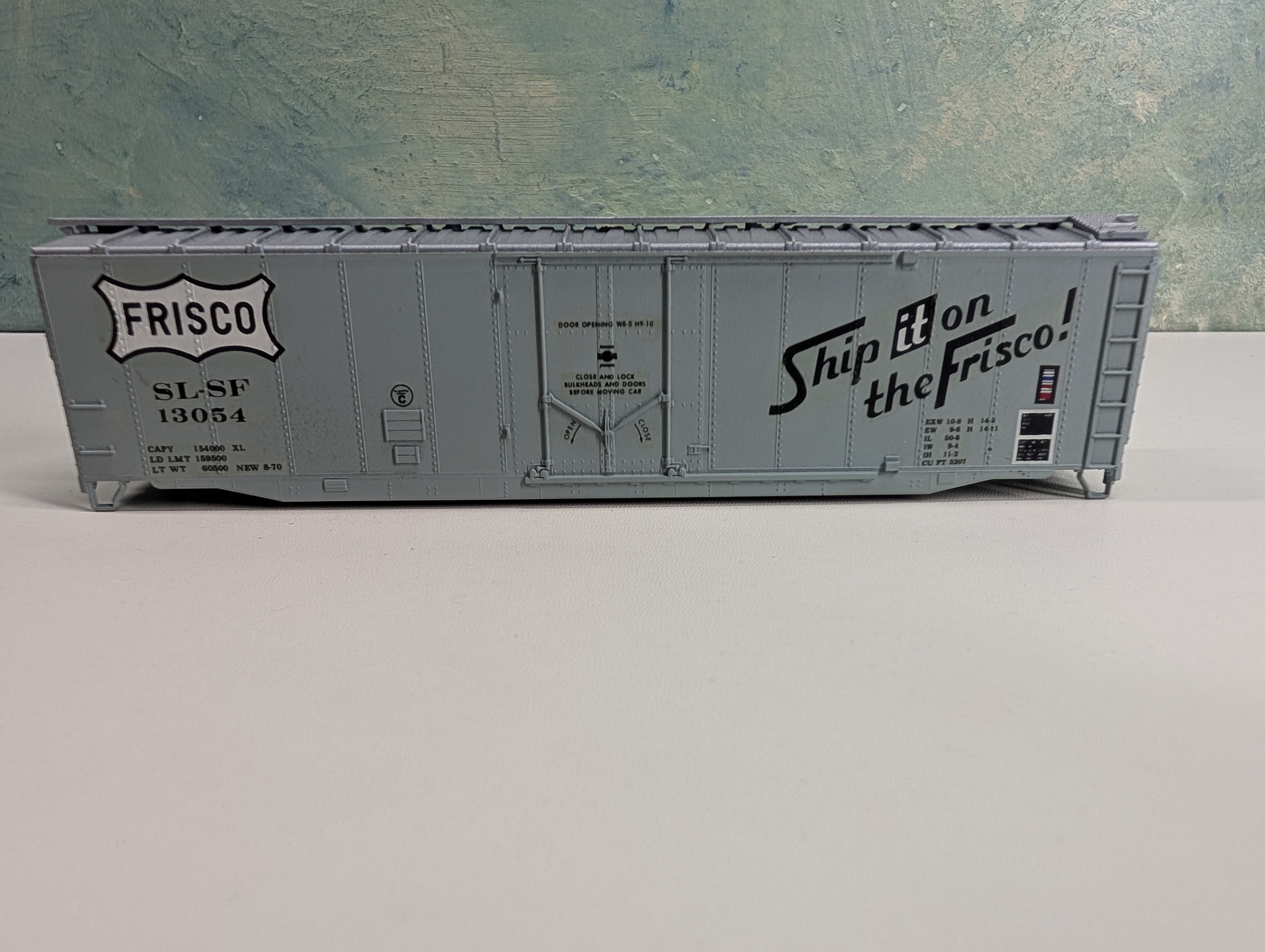 USED Athearn HO Scale 50' PD Box Car Frisco SL-SF #13054 Custom Paint & Decals, Shell Only