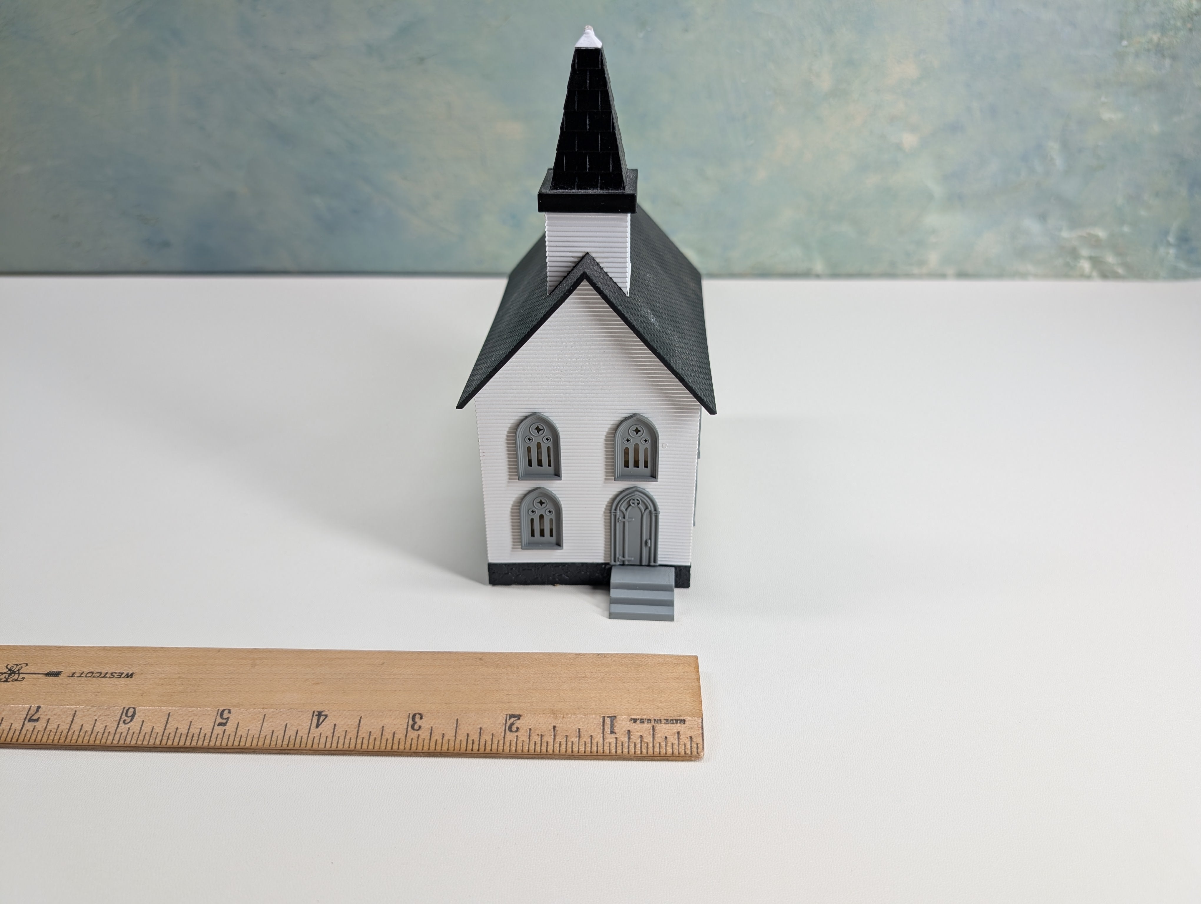USED HO Scale Church Black and White