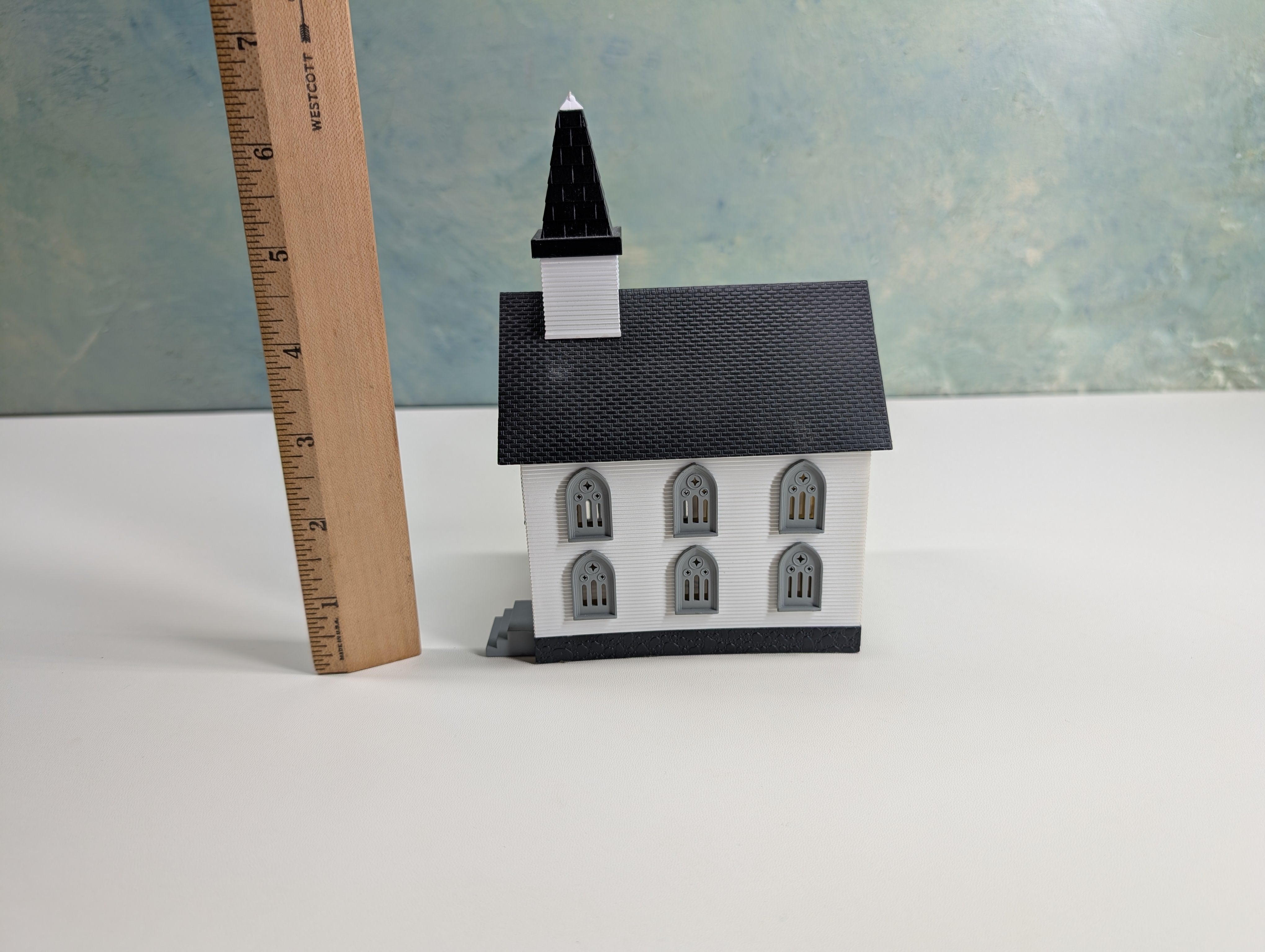 USED HO Scale Church Black and White