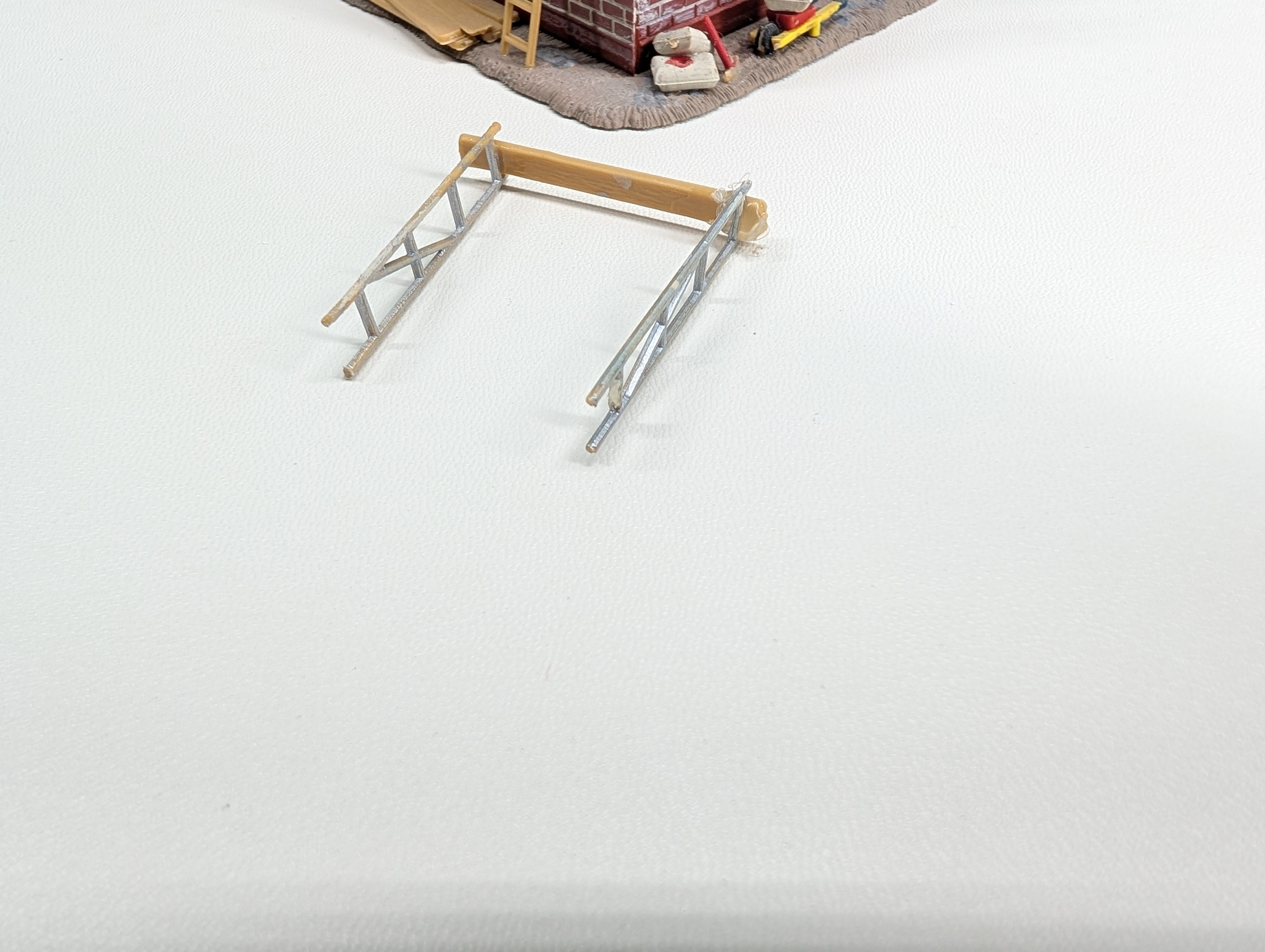 USED HO Scale Brick Home Under Construction