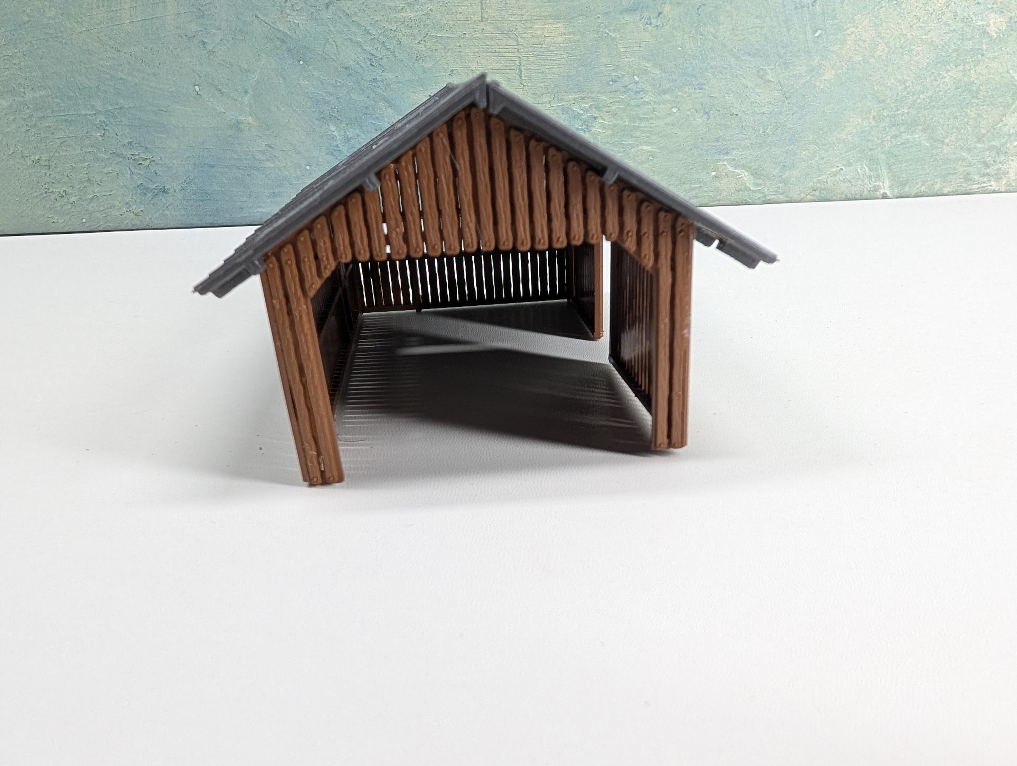 USED HO Scale Wood Car Port