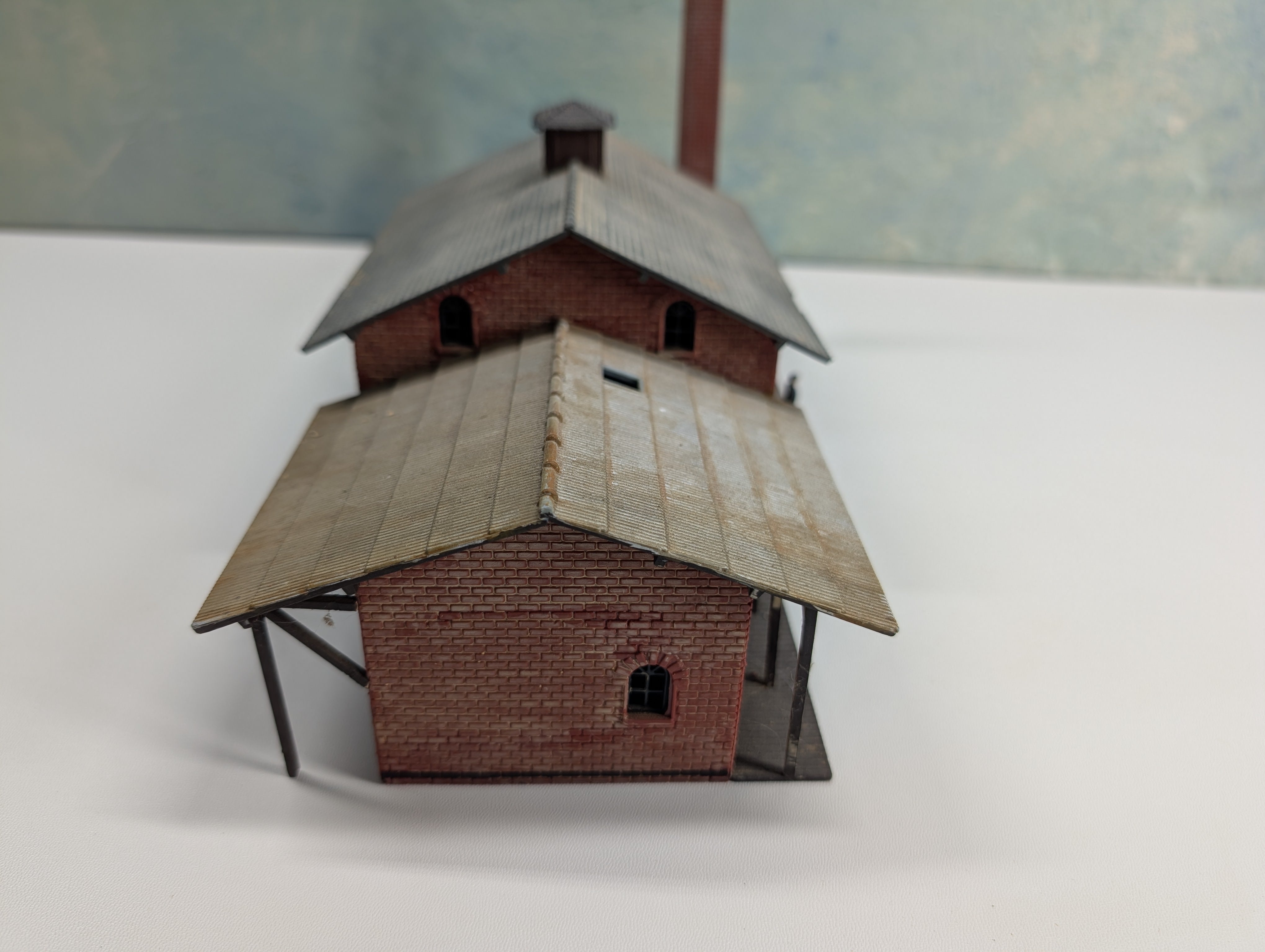 USED Tyco HO Scale Brick Building, Warehouse, Weathered