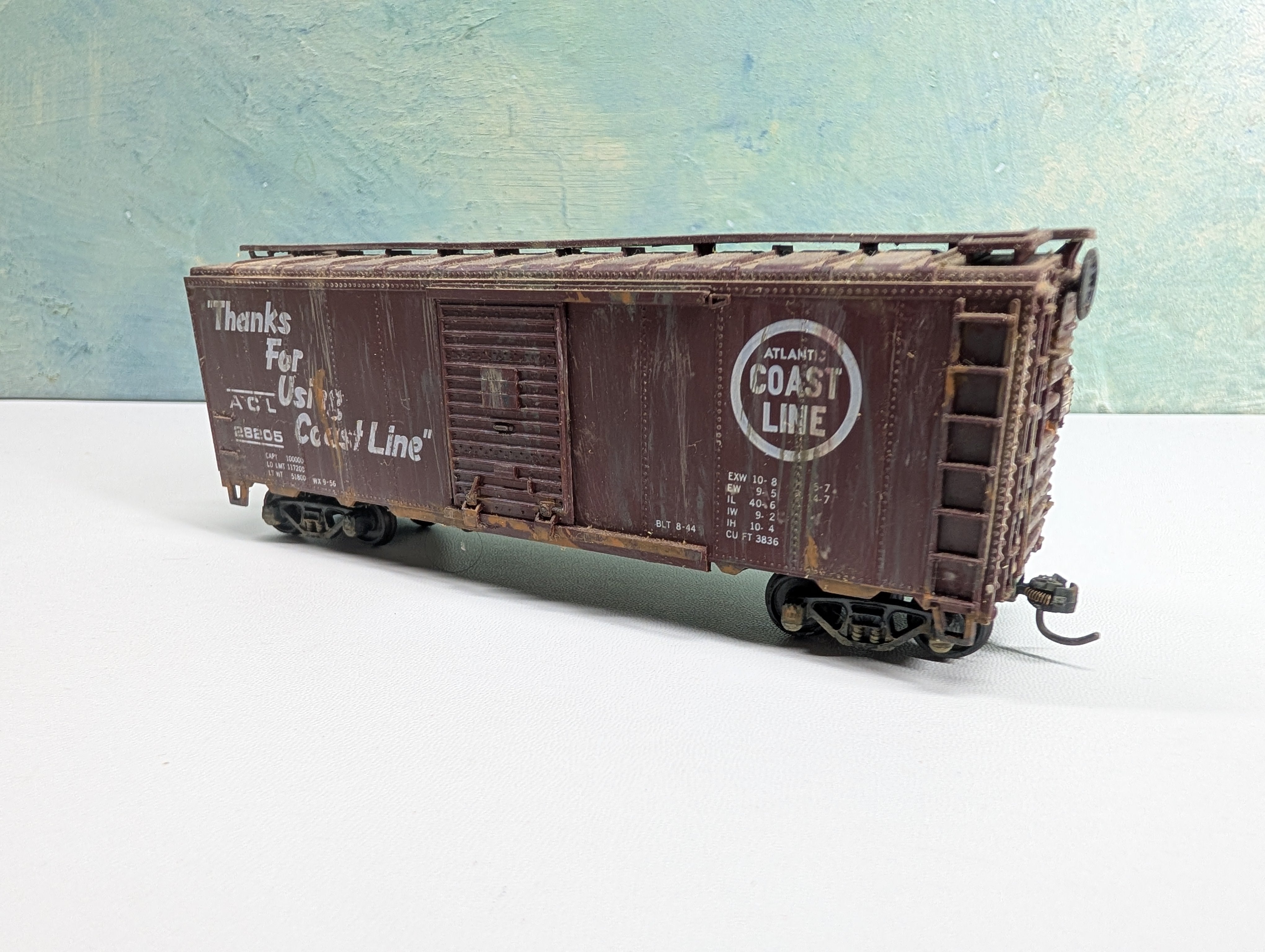 USED Athearn 5001 HO Scale 40' Box Car Atlantic Coast Line ACL #28205 Weathered