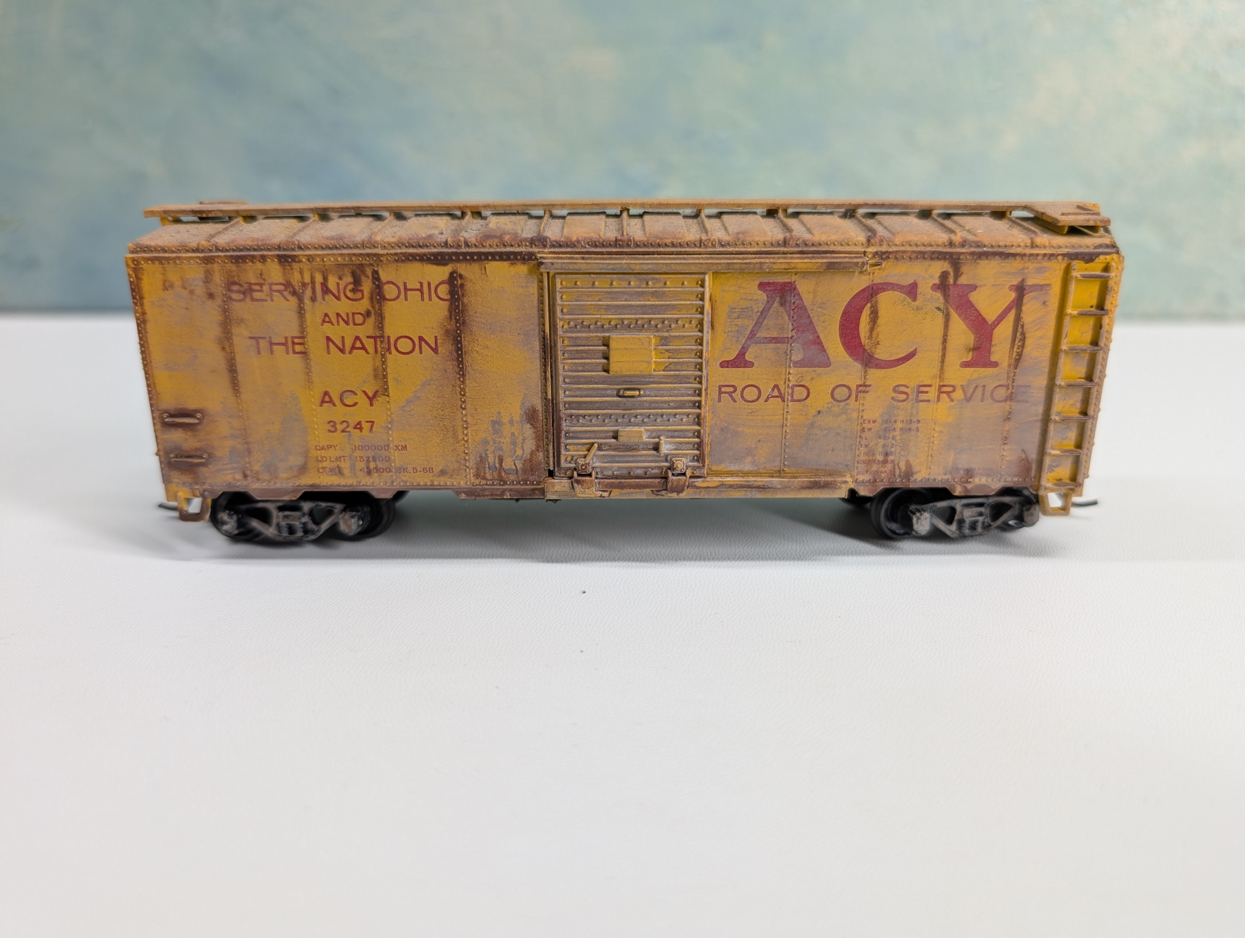 USED Athearn 1212 HO Scale 40' Box Car ACY #3247 Weathered