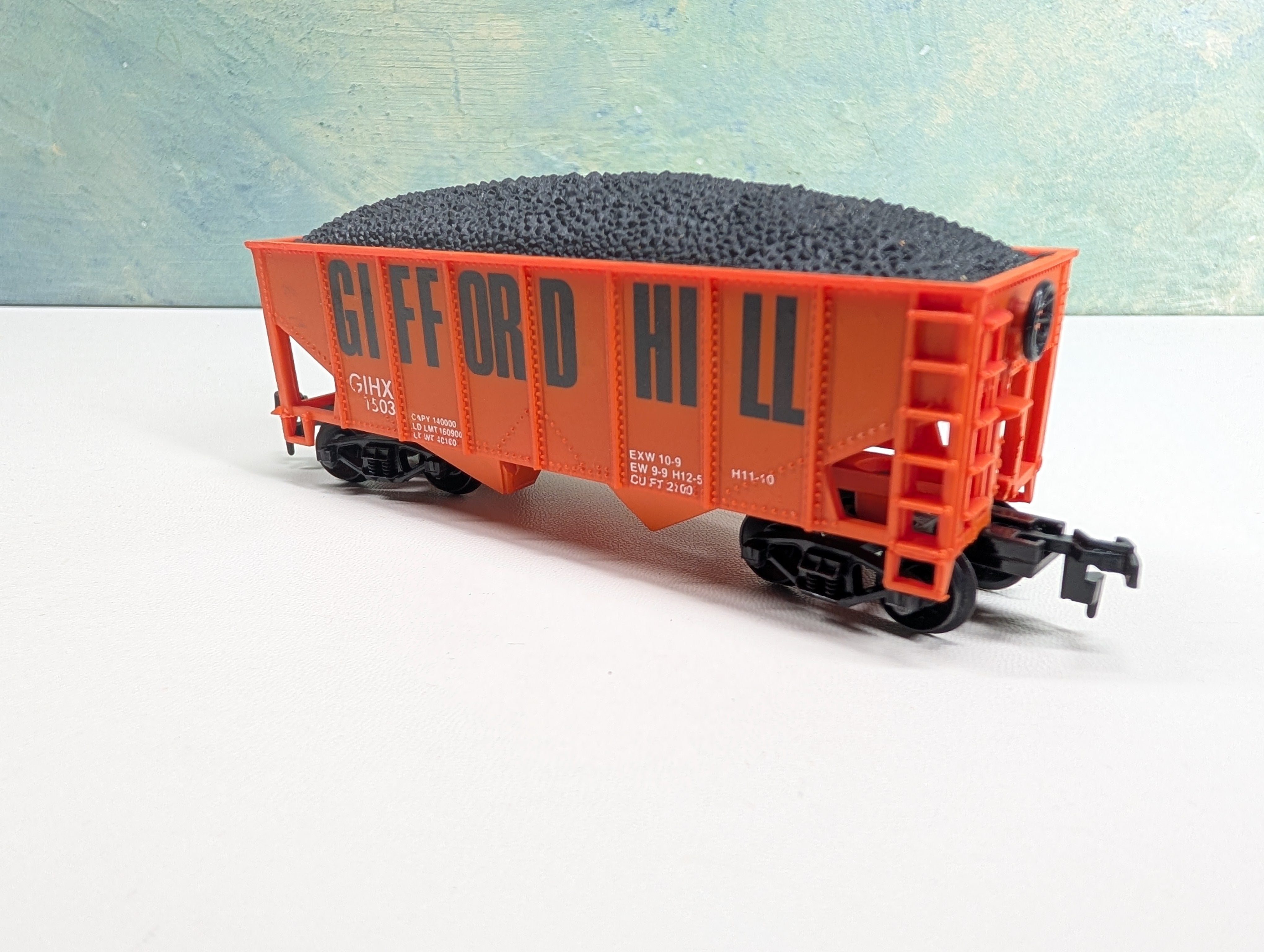 USED HO Scale 2 Bay Hopper w/ Coal Gifford Hill GIHX #1503 RARE