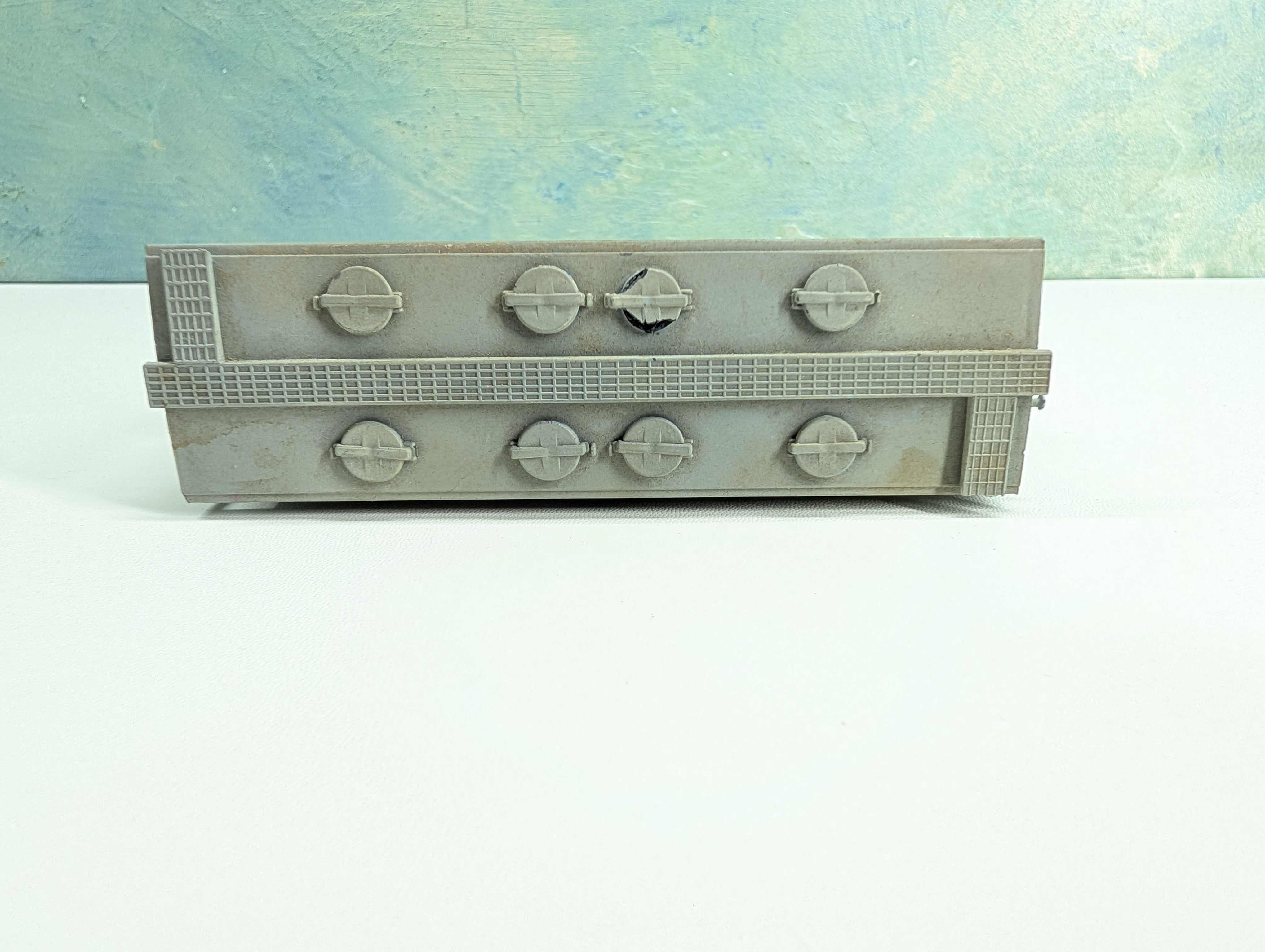 USED Roundhouse HO Scale 2 Bay Covered Hopper Delaware and Hudson D&H #12134 Custom Decals, Weathering, Metal Wheels