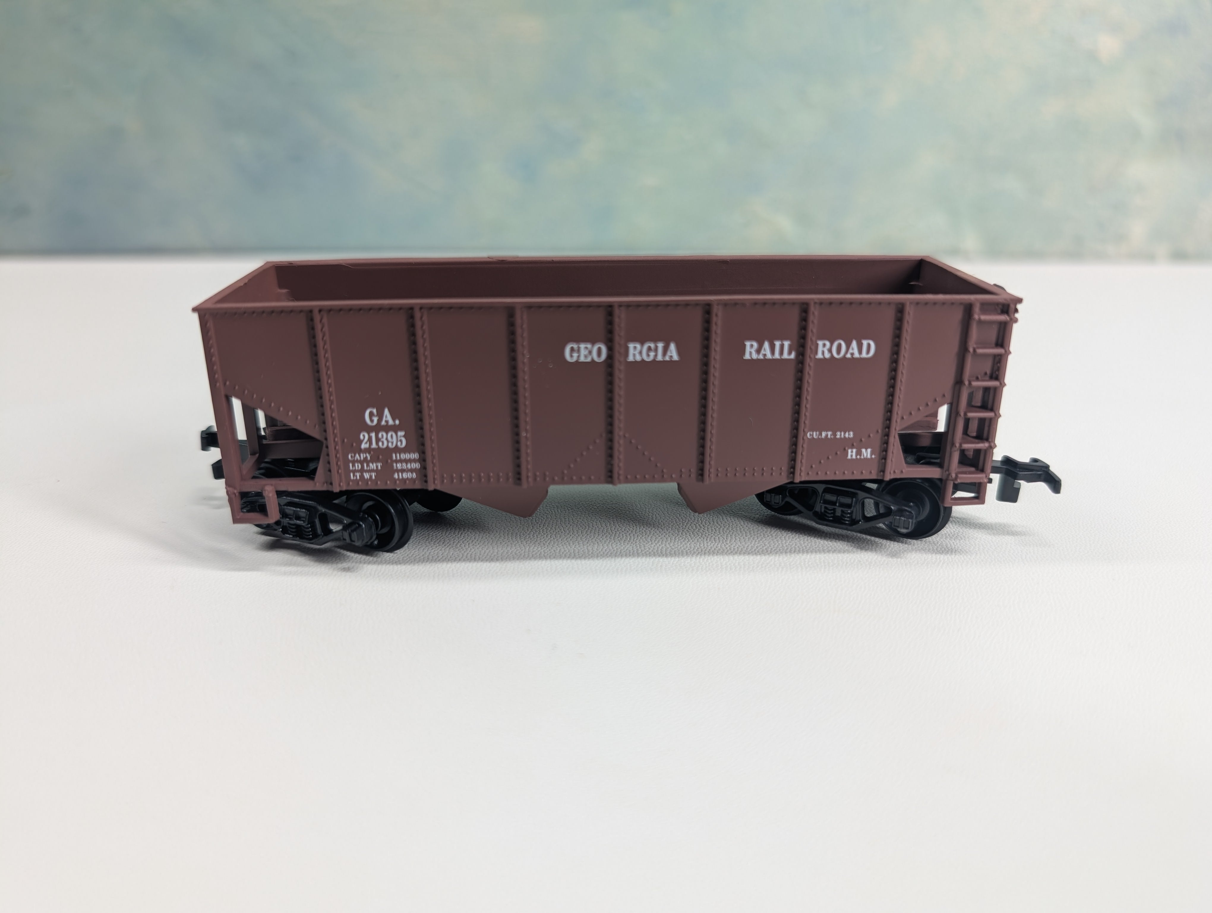 USED Life-Like 21908 HO Scale 2 Bay Hopper Georgia Railroad GA #21395