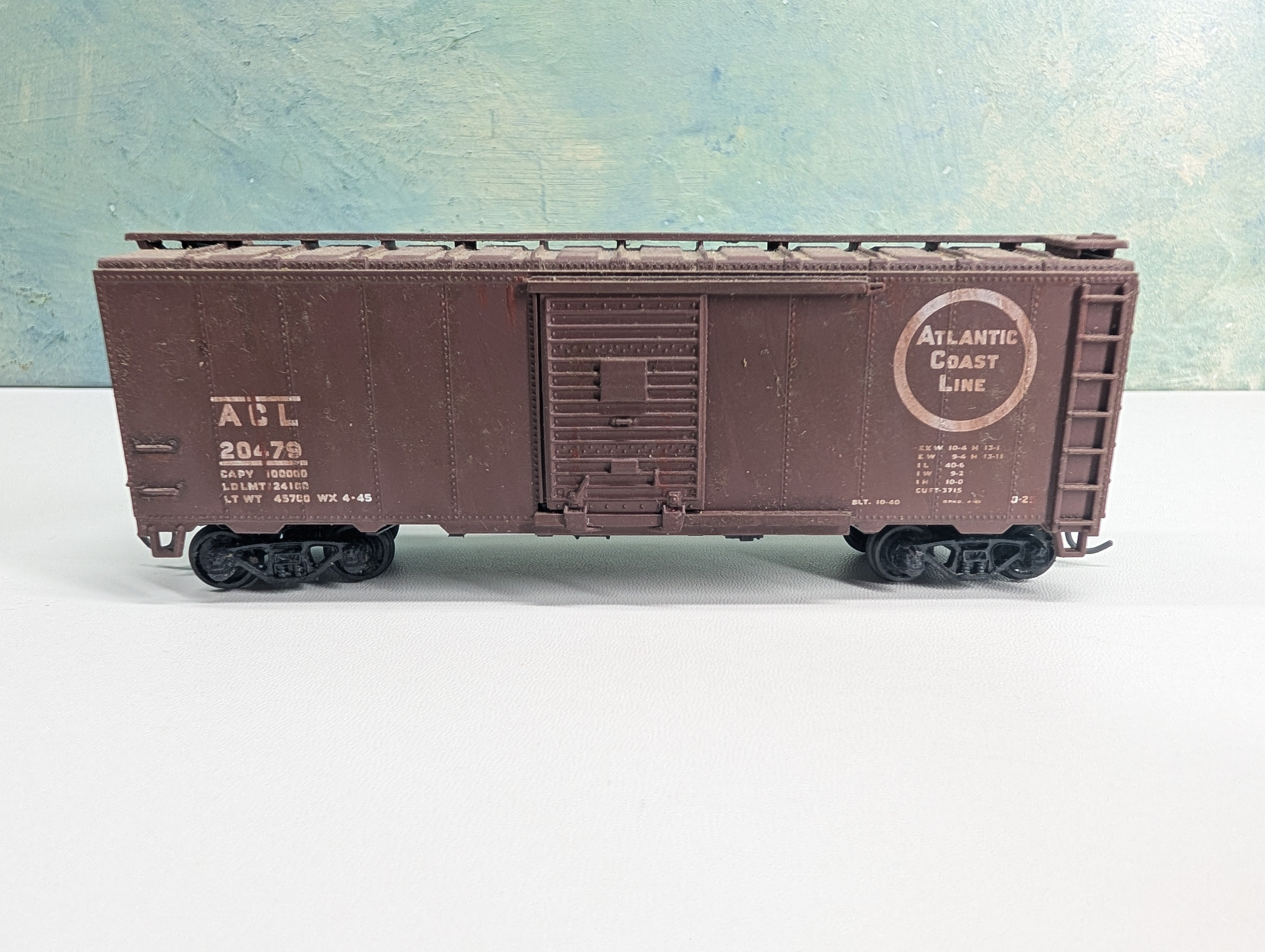USED Athearn HO Scale 40' Box Car Atlantic Coast Line ACL #20479 Weathered