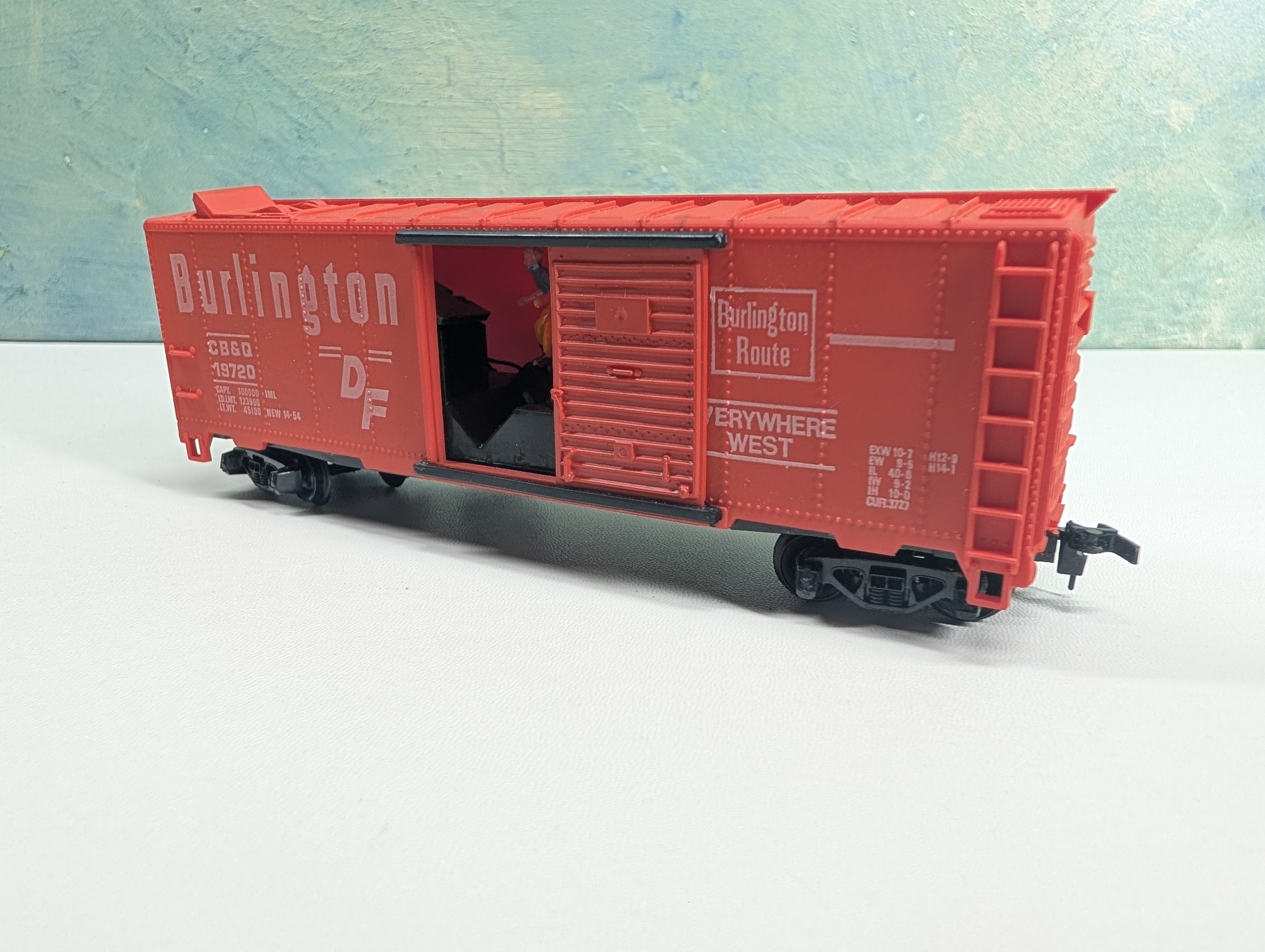 USED Tyco HO Scale 40' Operating Box Car Burlington CB&Q #19720 Untested