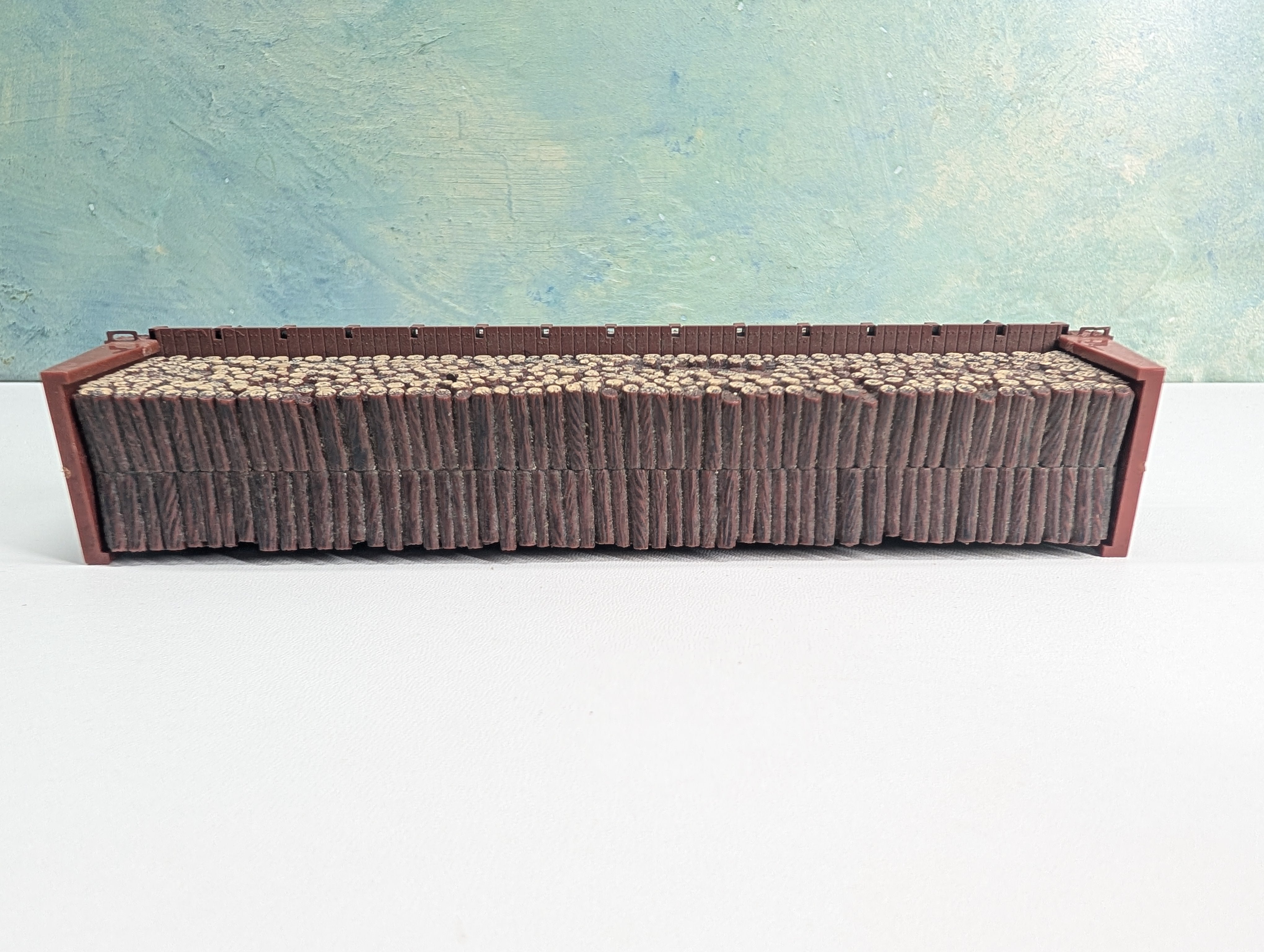 USED REVELL HO Scale 54' Bulkhead Flat Car w/ Pulpwood Load Atlantic Coast Line ACL #4150