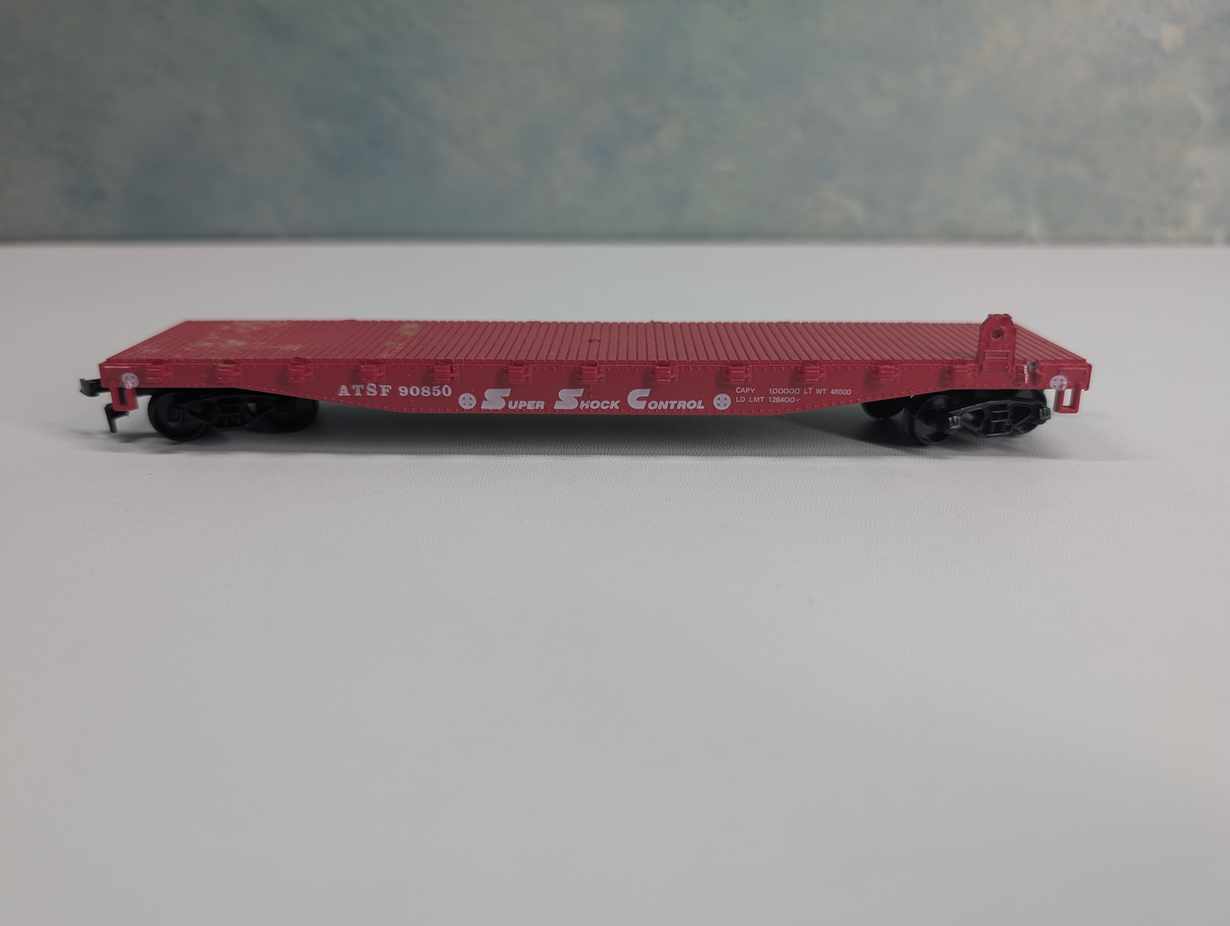 USED AHM HO Scale 50' Flat Car Santa Fe ATSF #90850