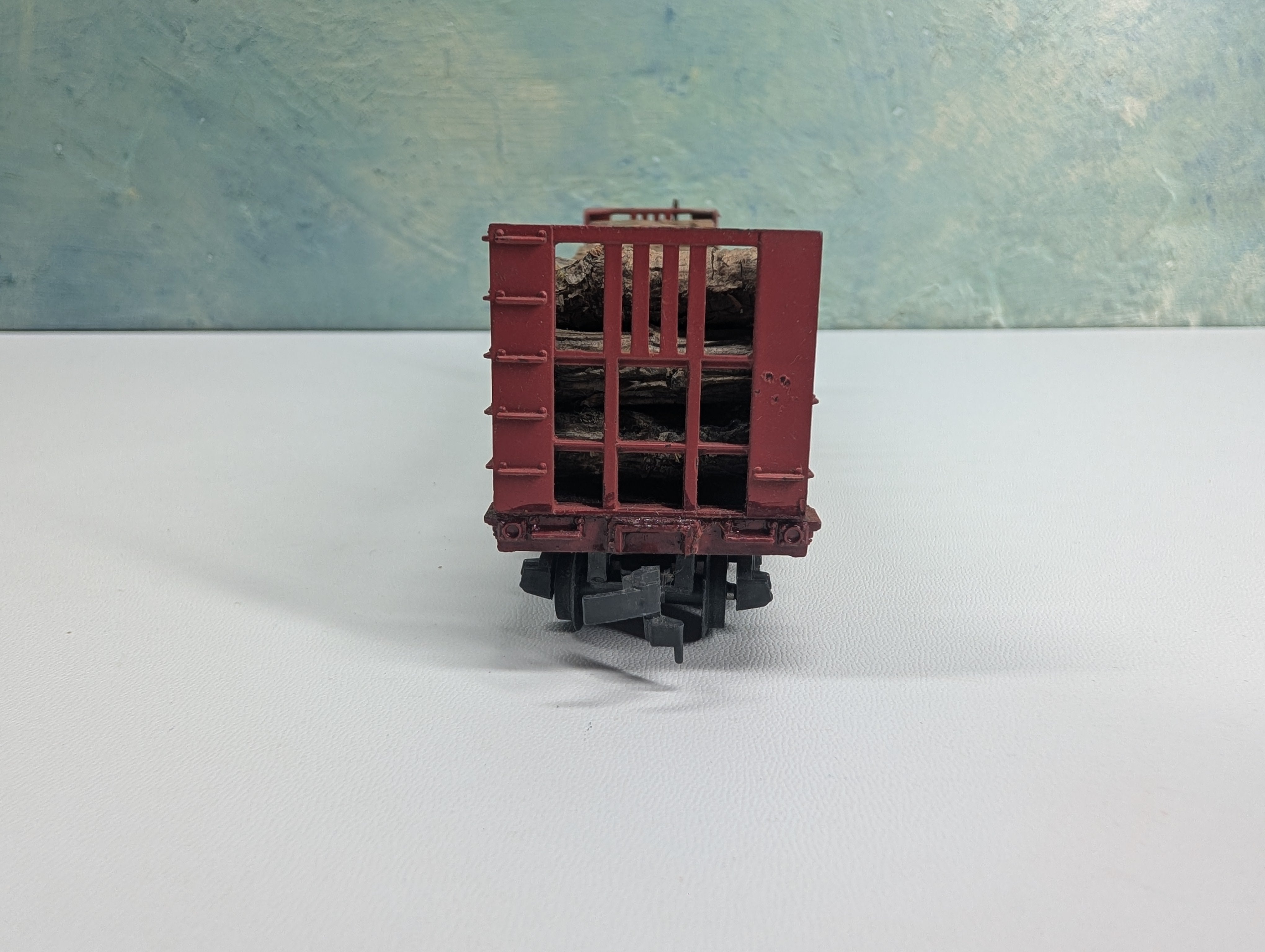 USED HO Scale 44' Bulkhead w/ Custom Log Load Great Northern GN #42953