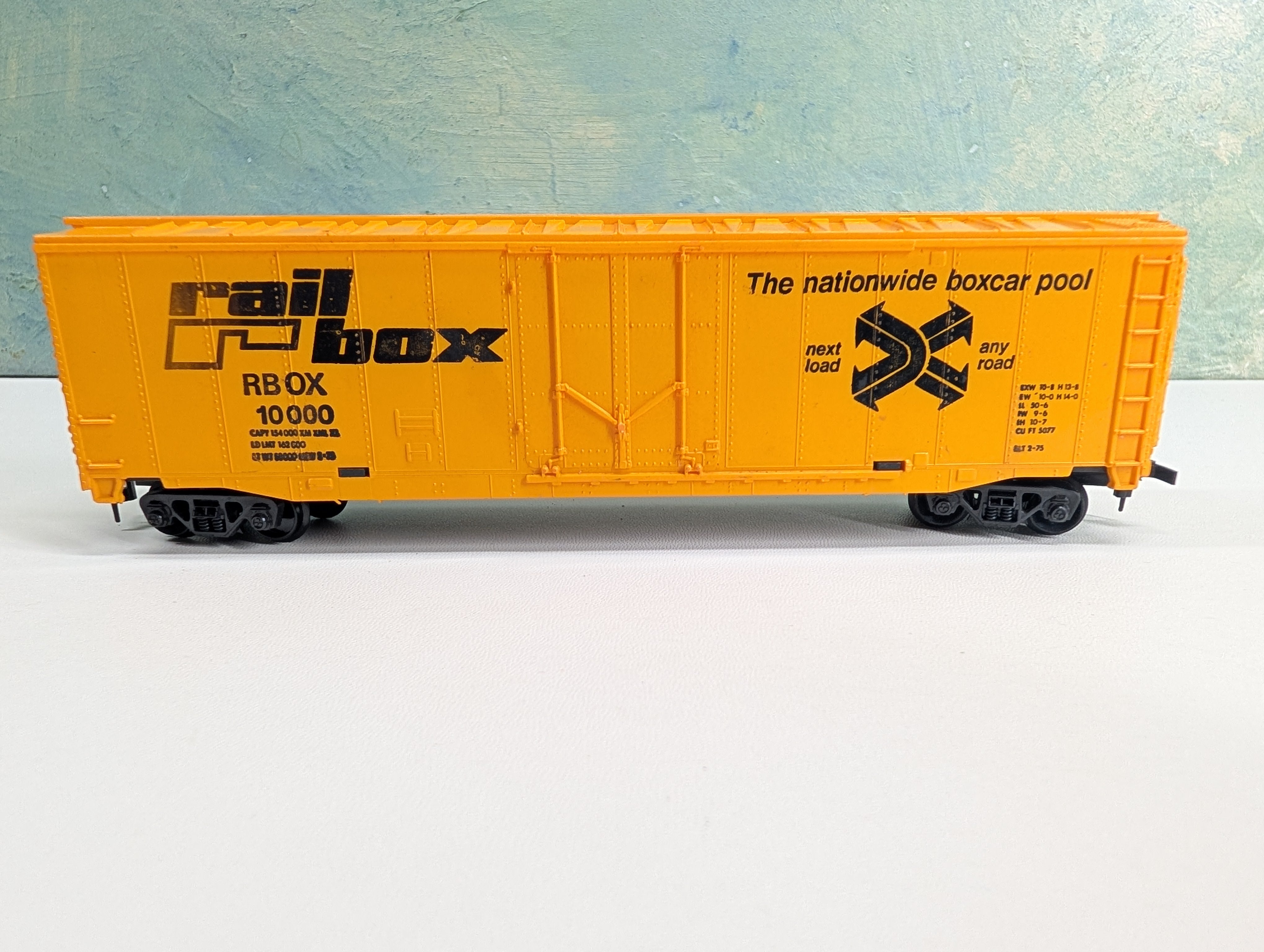 USED Tyco HO Scale 50' PD Box Car Railbox RBOX #10000