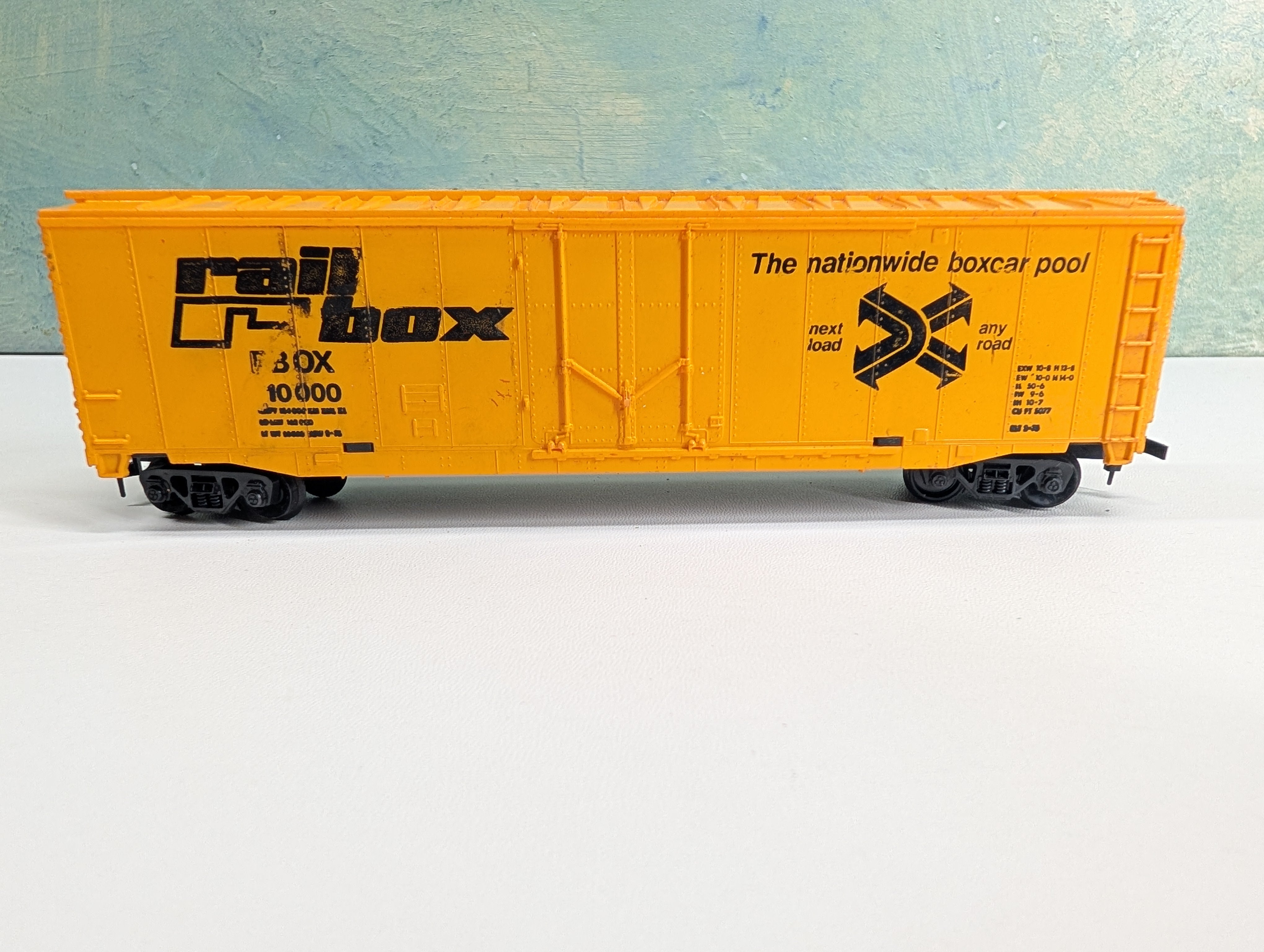 USED Tyco HO Scale 50' PD Box Car Railbox RBOX #10000
