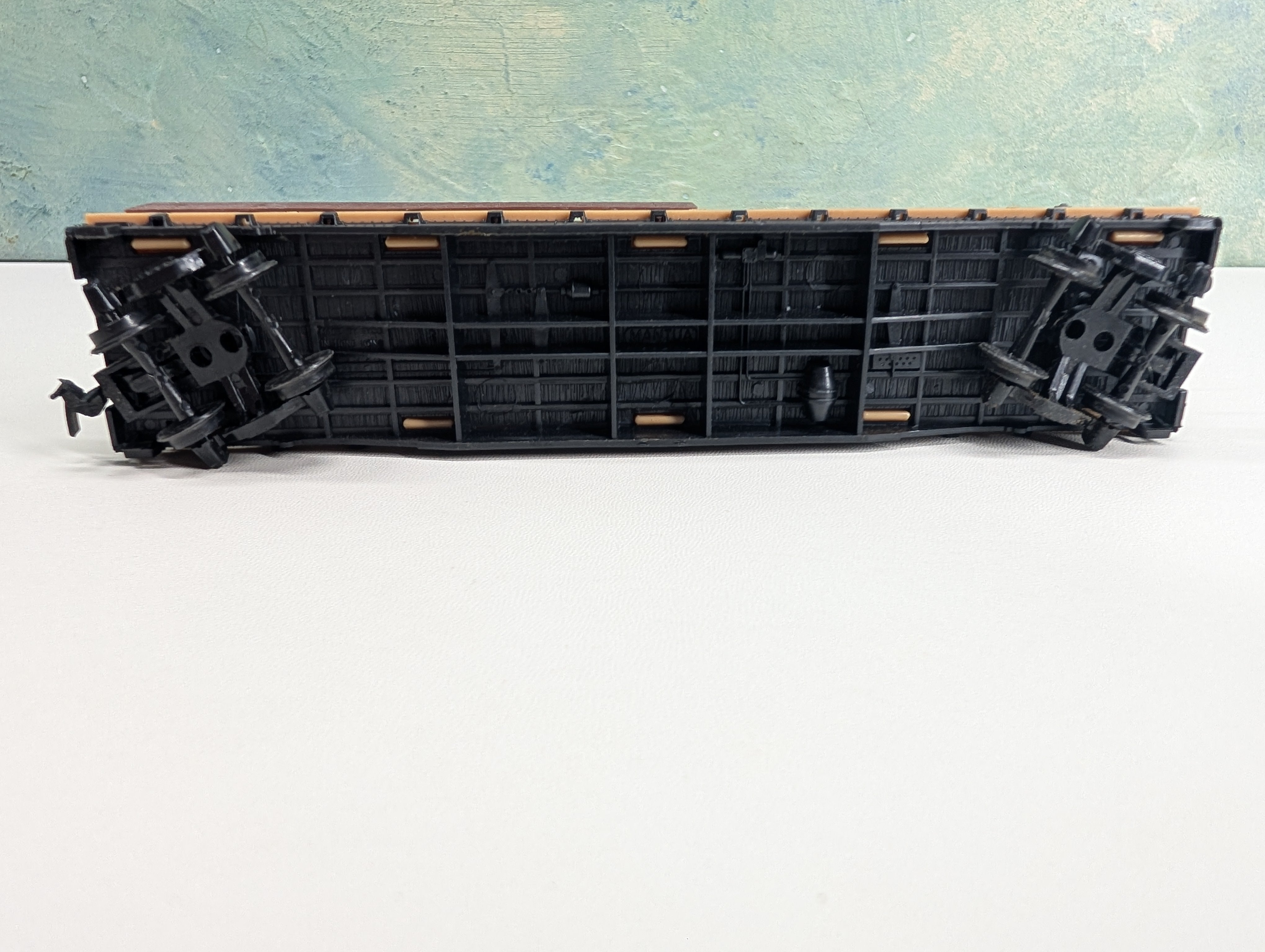 USED Tyco HO Scale MOW Boom Tender Flat Car w/ Brake Wheel! Santa Fe #932