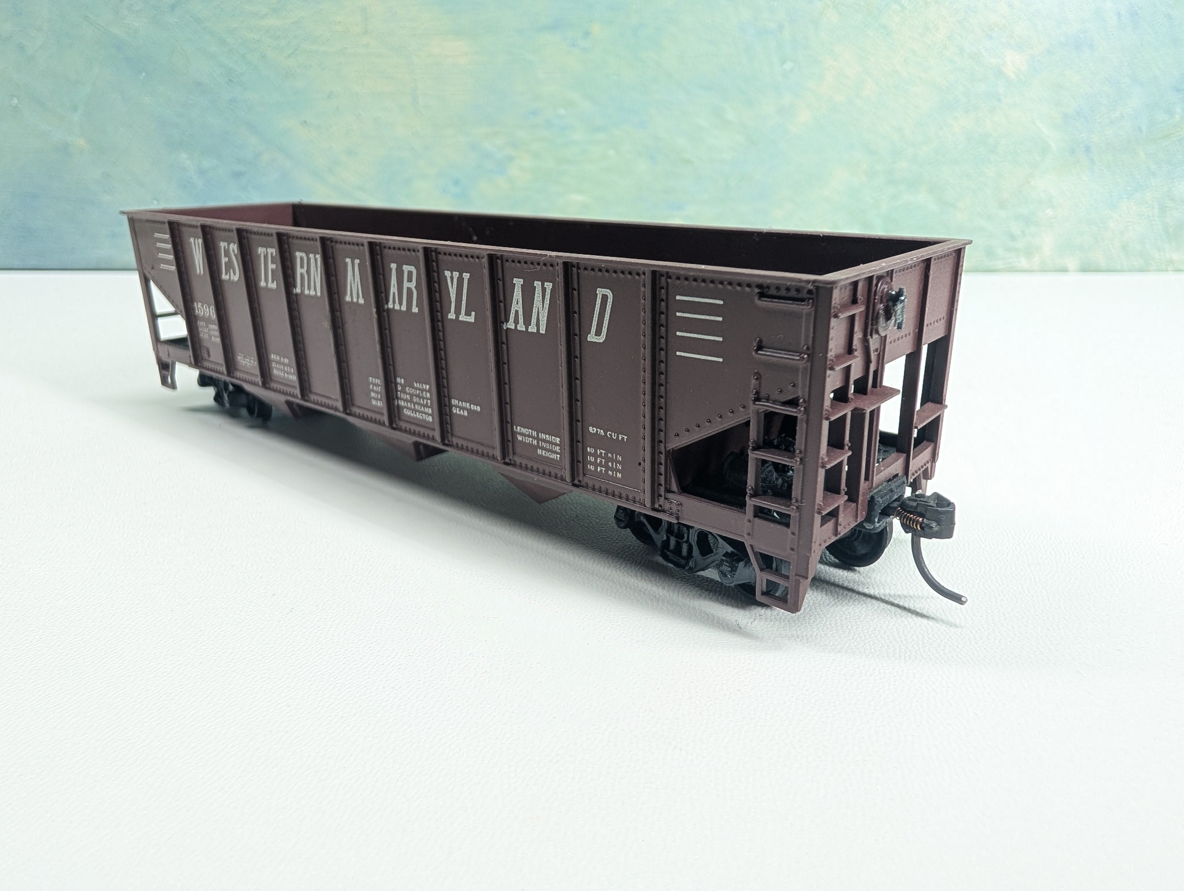 USED Roundhouse HO Scale 70 Ton 3 Bay Hopper Western Maryland WM #1596