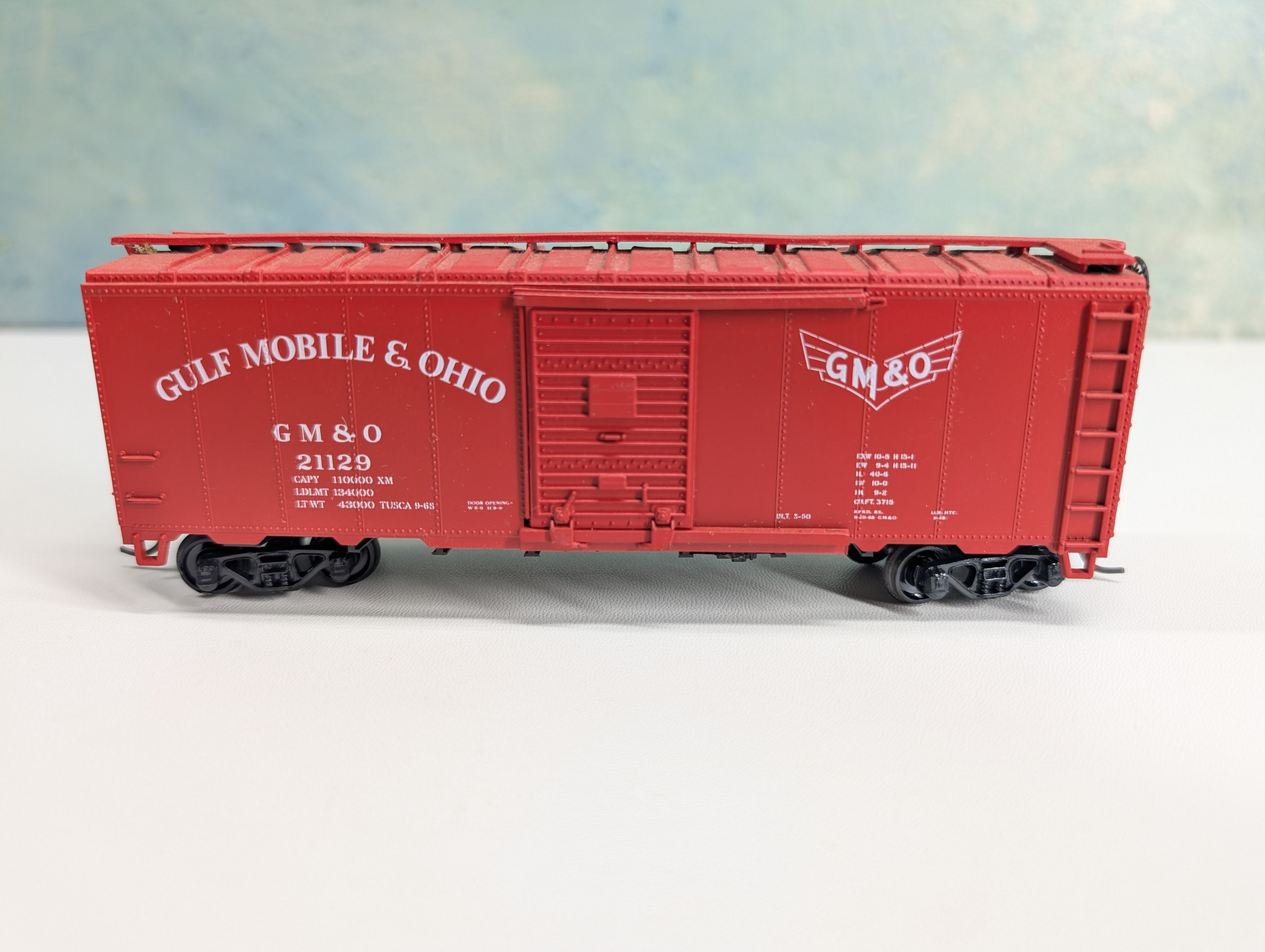 USED Athearn HO Scale 40' Box Car Gulf Mobile & Ohio GM&O #21129