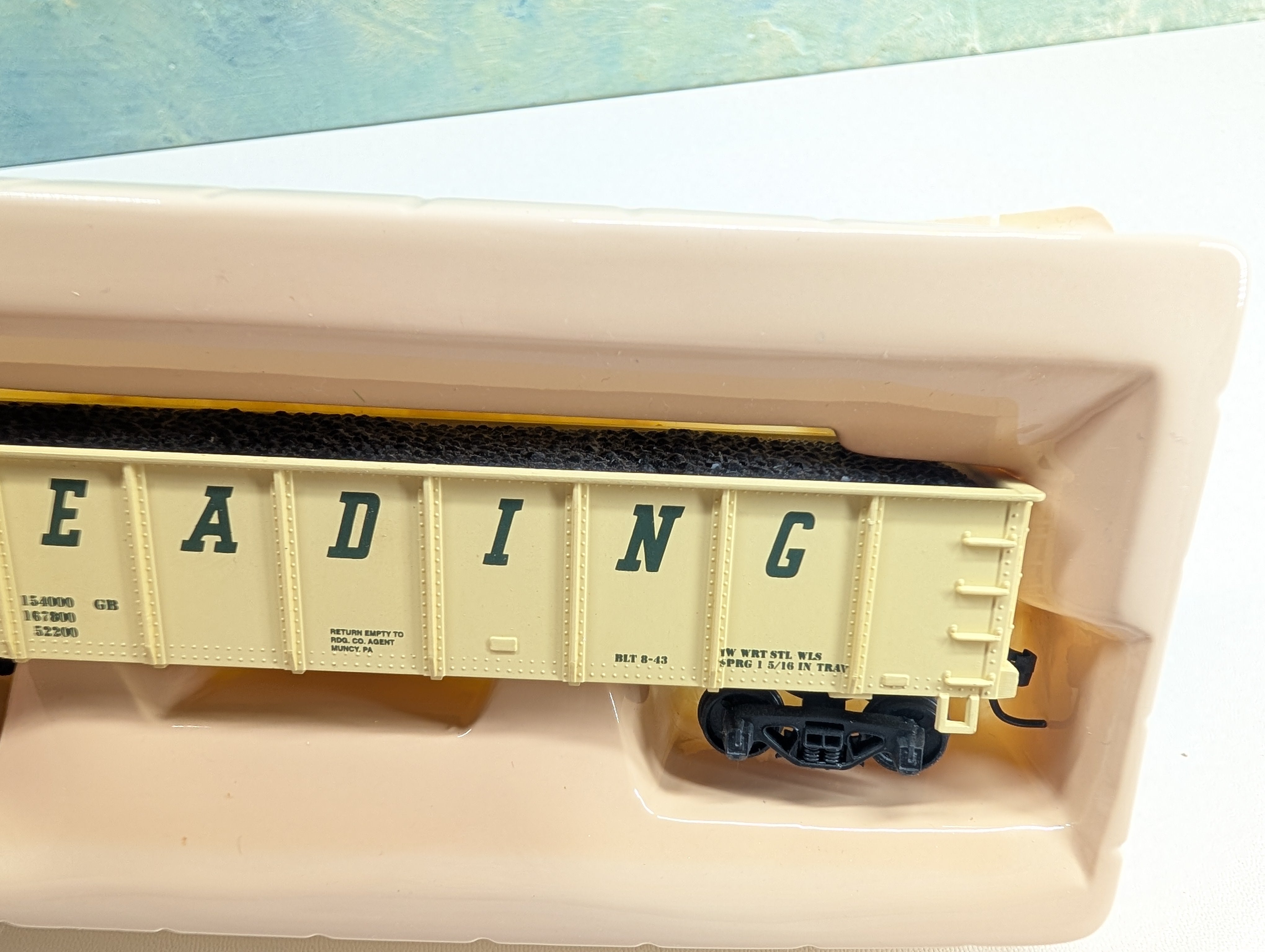 USED Mantua 731-521 HO Scale Heavy 43' Gondola Reading RDG #6835 w/ Load