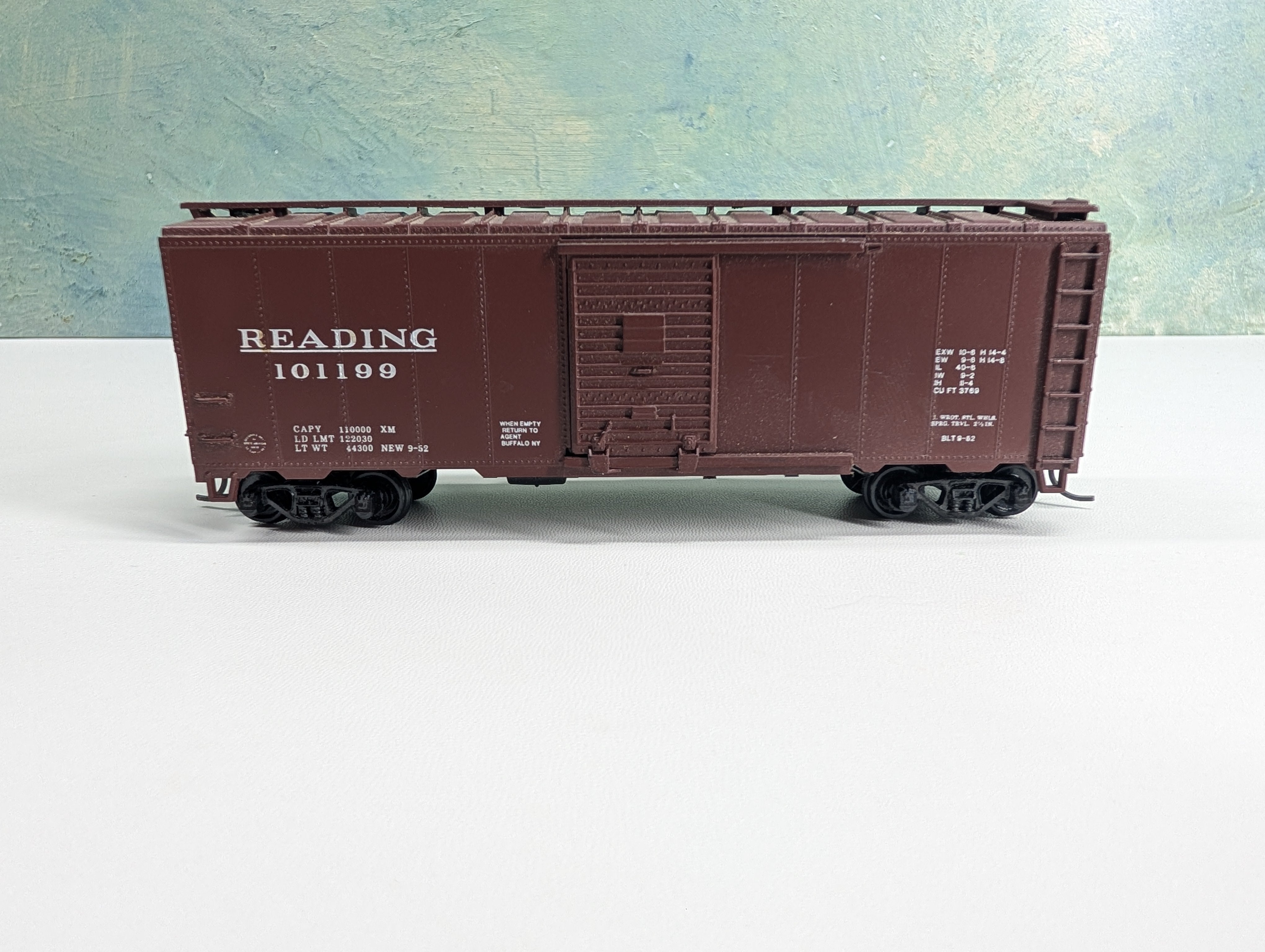 USED Athearn 1461 HO Scale 40' Box Car Reading RDG #101199 Bev-Bel