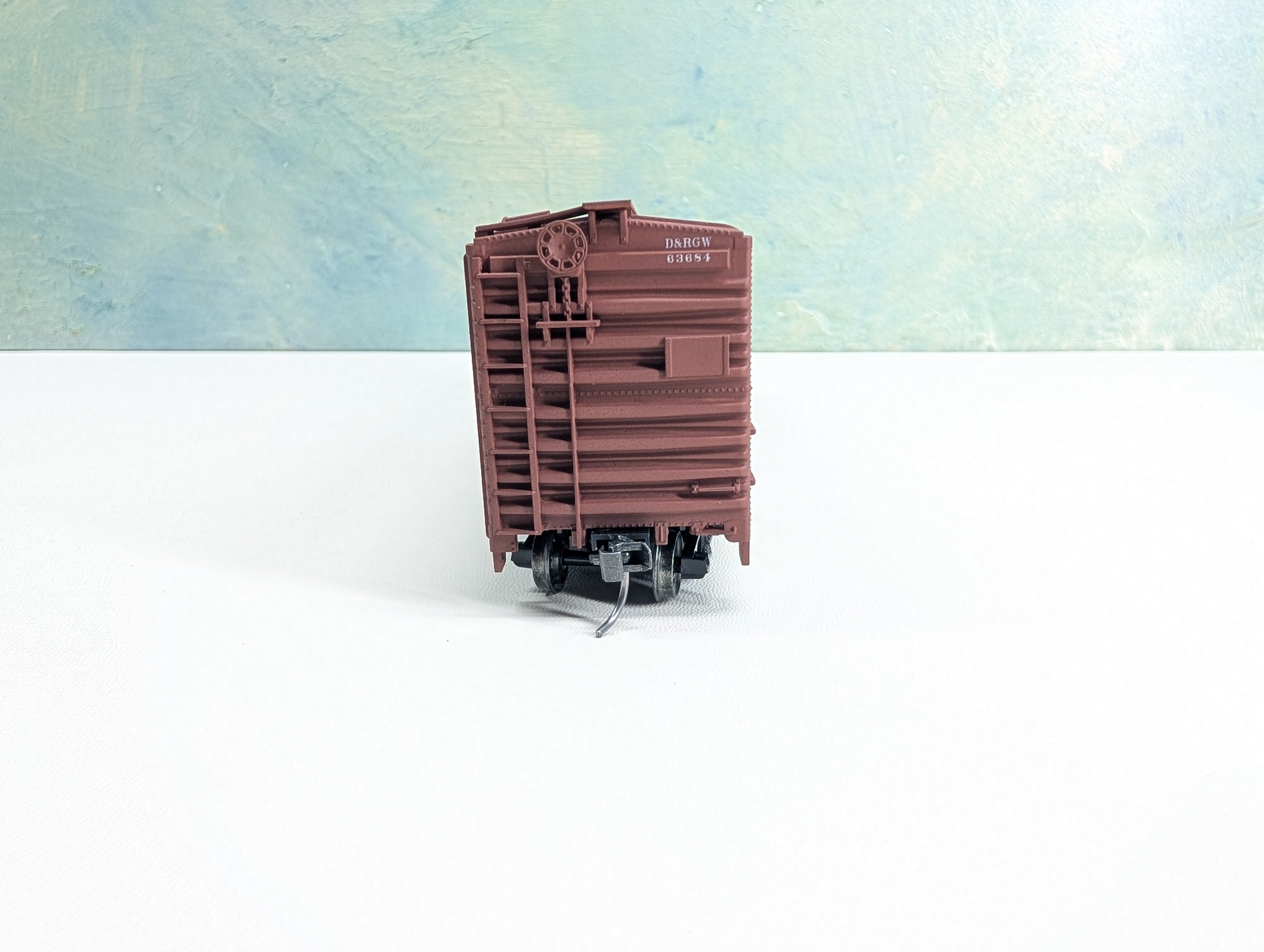USED Accurail 52051 HO Scale 50' DD Steel Box Car Rio Grande D&RGW #63684 Metal Wheels