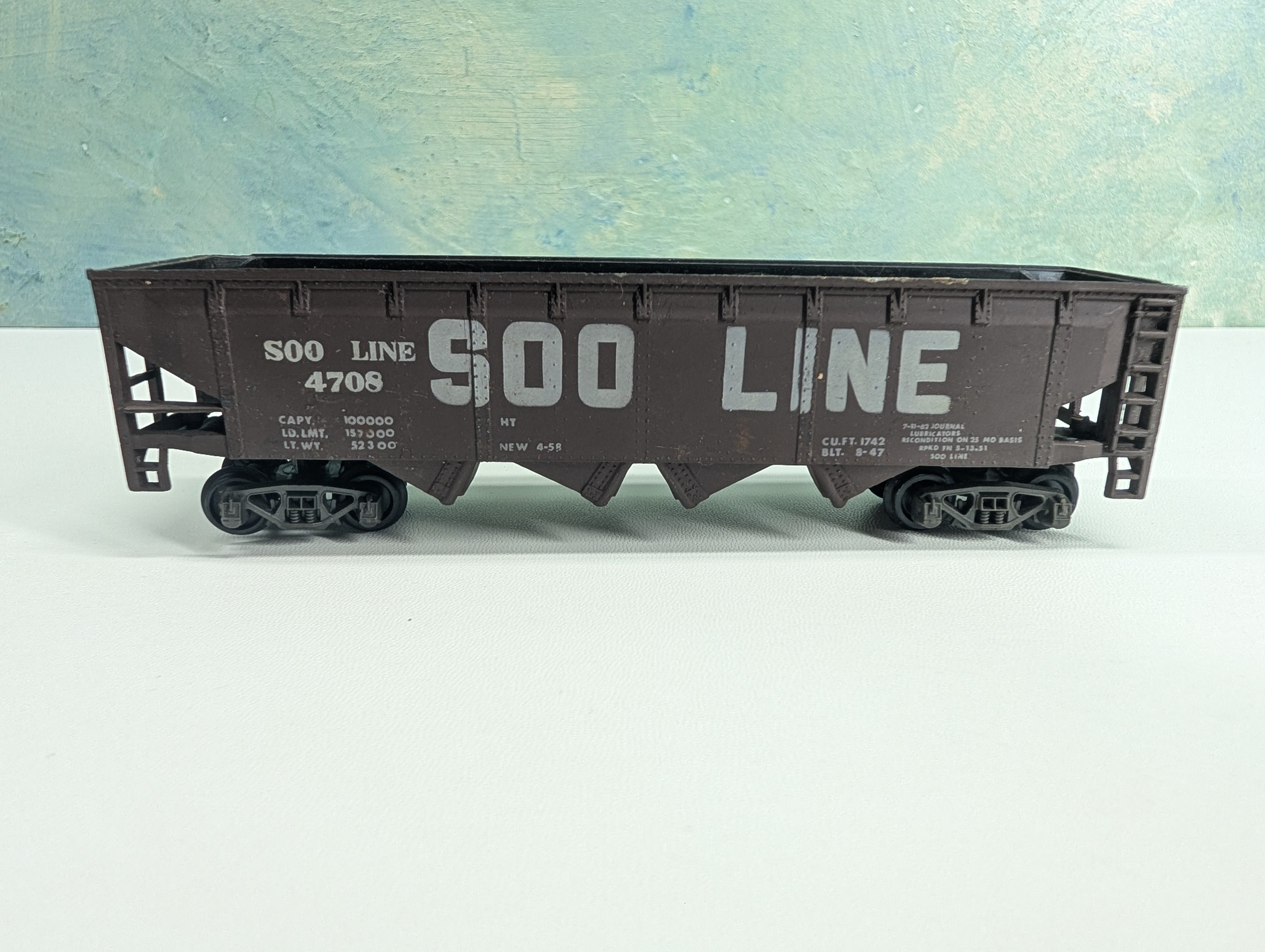 USED AHM HO Scale Quad Hopper SOO Line #4708