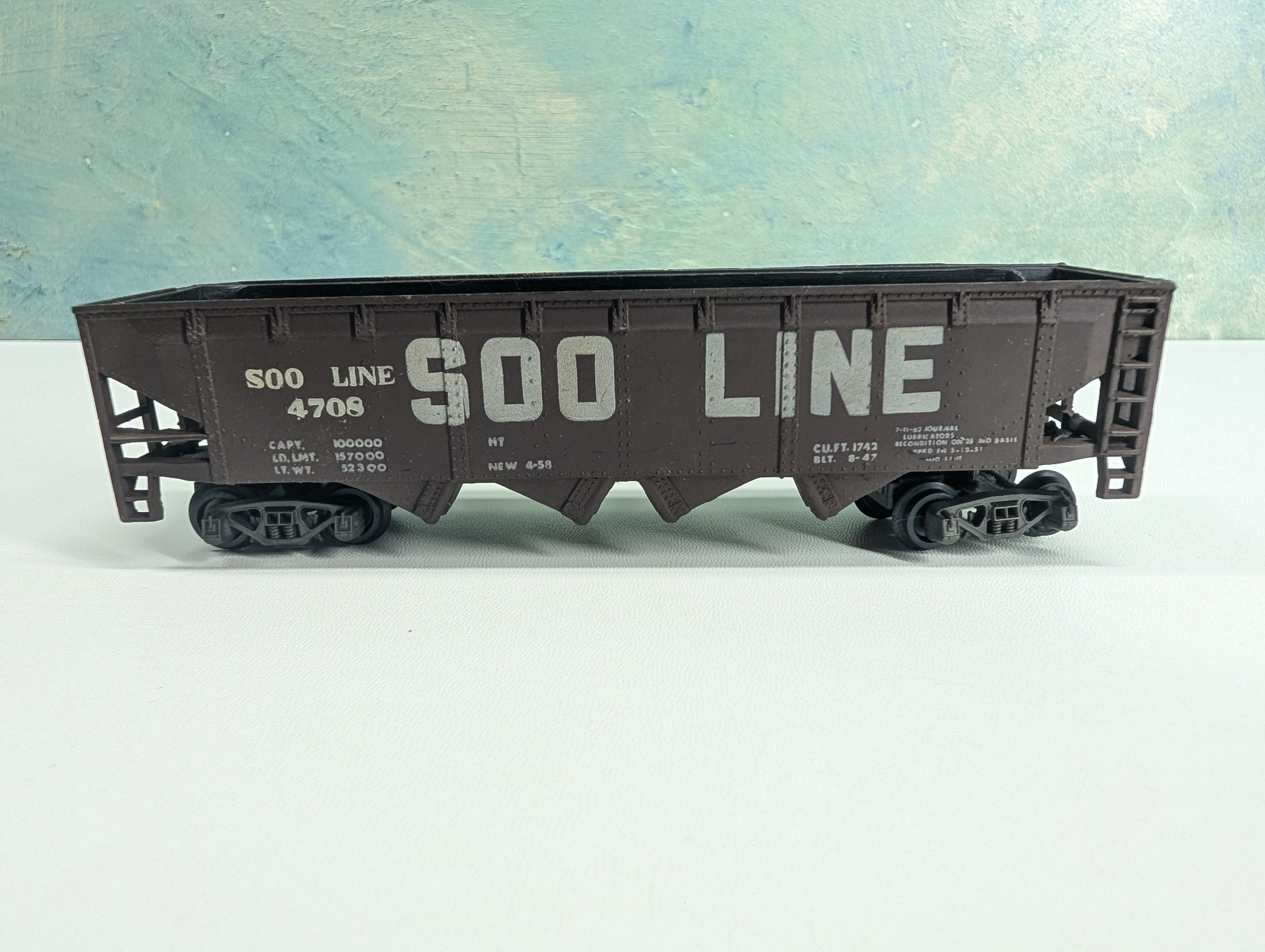 USED AHM HO Scale Quad Hopper SOO Line #4708