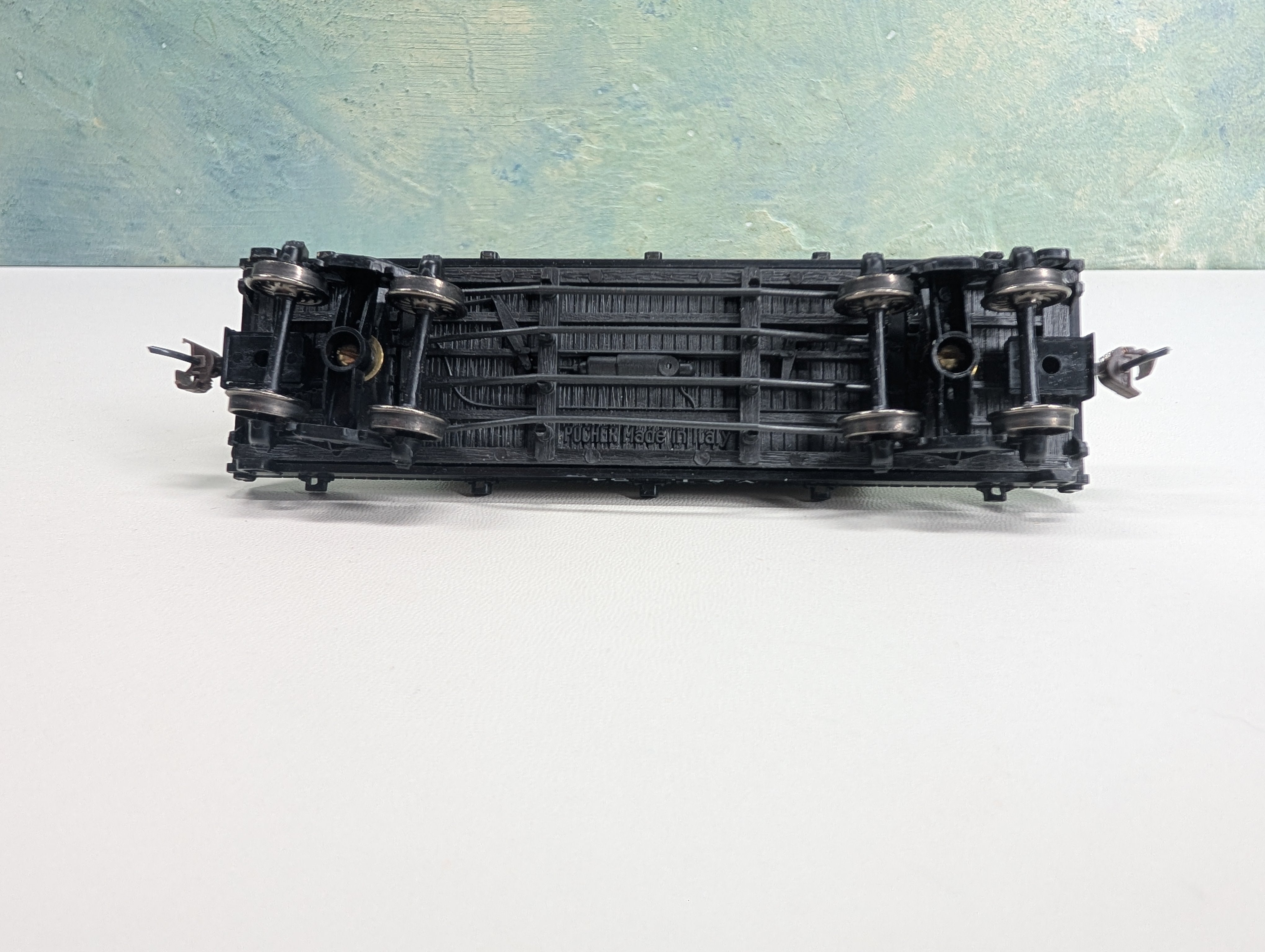 USED Pocher HO Scale Old Time 34' Flat Car Virginia and Truckee V&T #54 w/ Custom Load, Metal Wheels