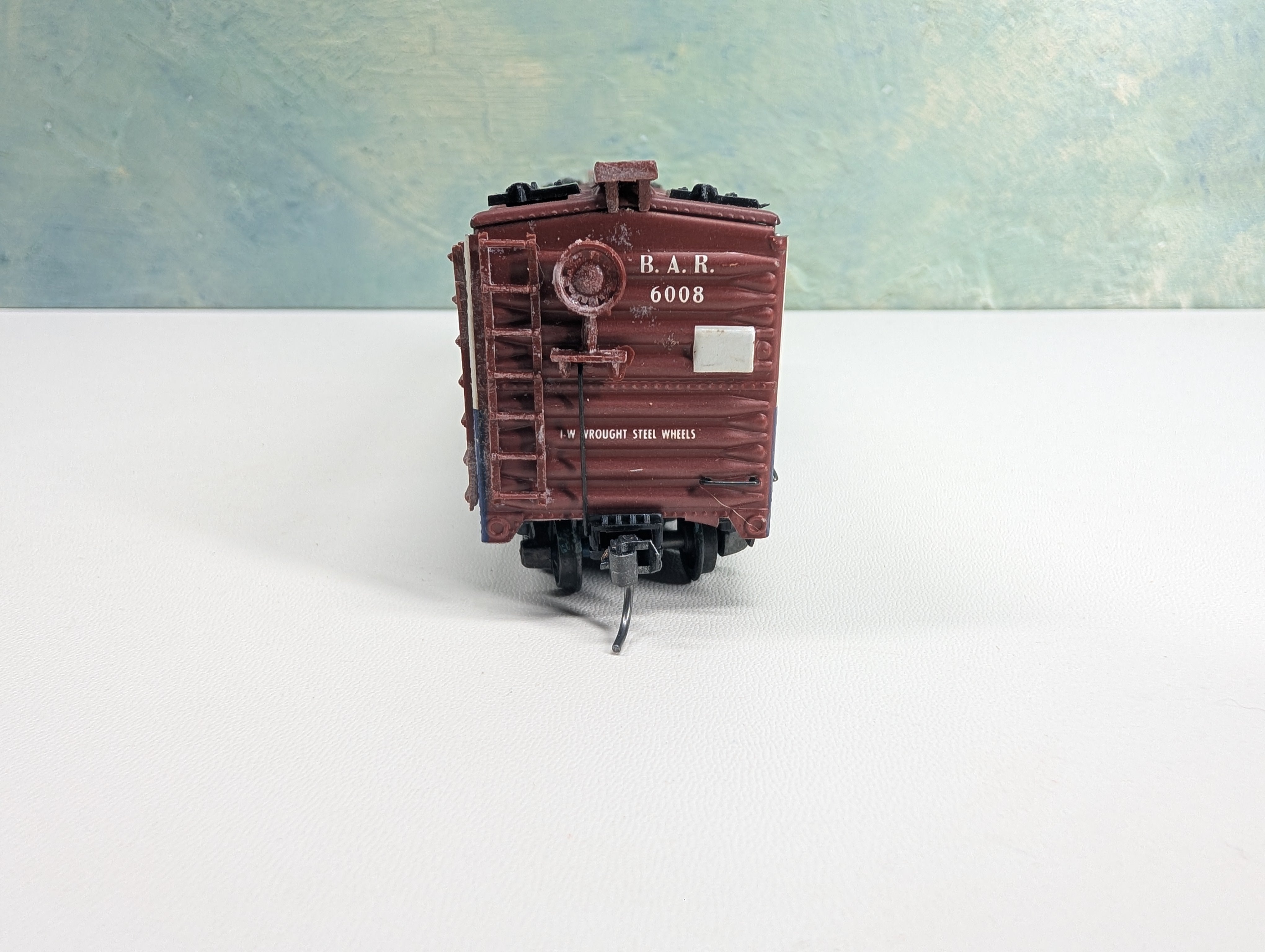 USED Varney HO Scale Metal 42' Reefer Box Car Bangor and Aroostook BAR #6008 Metal Wheels