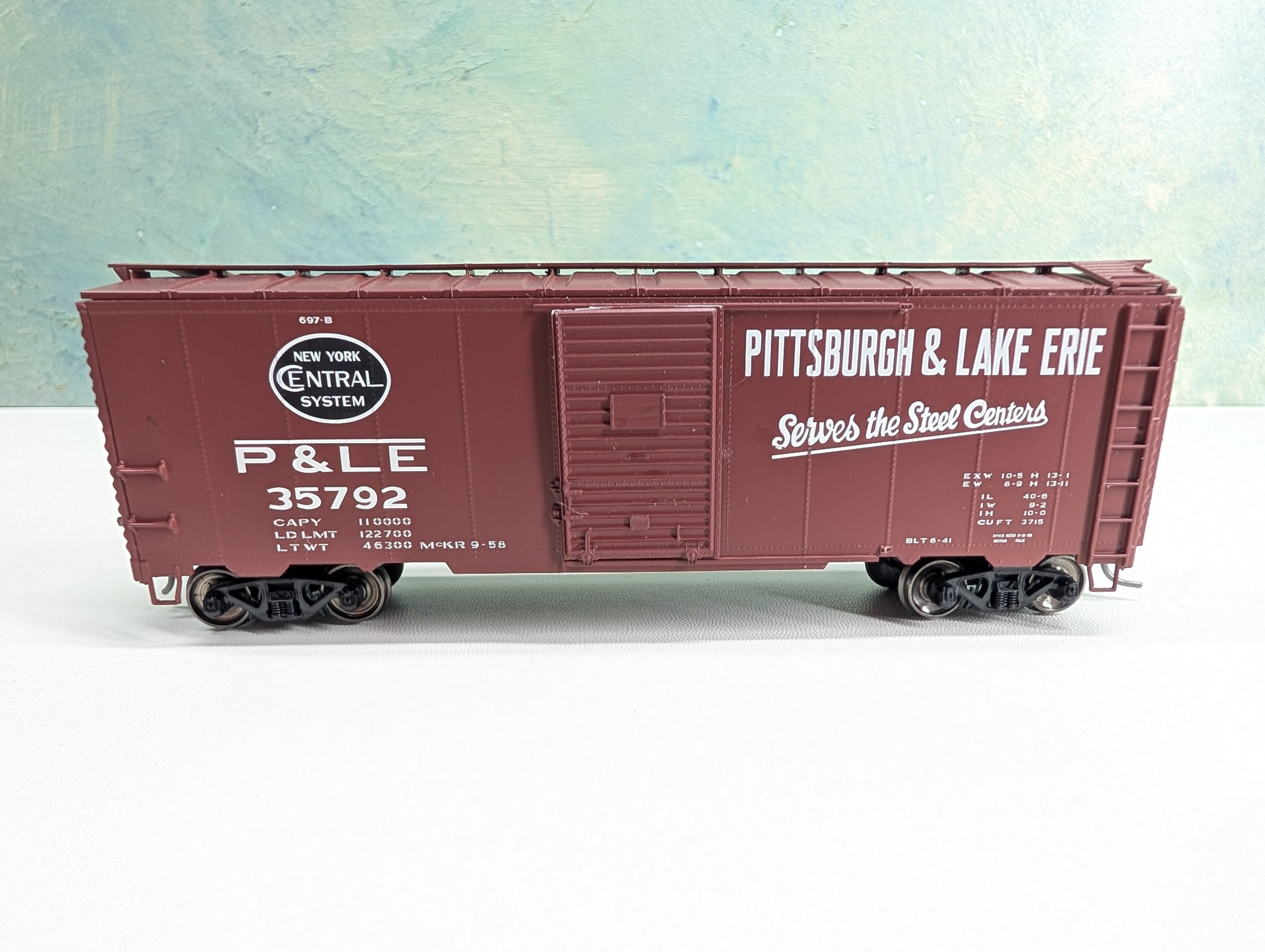 USED Atlas Trainman 20006251 HO Scale 1937 AAR 40' Box Car Pittsburgh & Lake Erie P&LE #35792 Metal Wheels