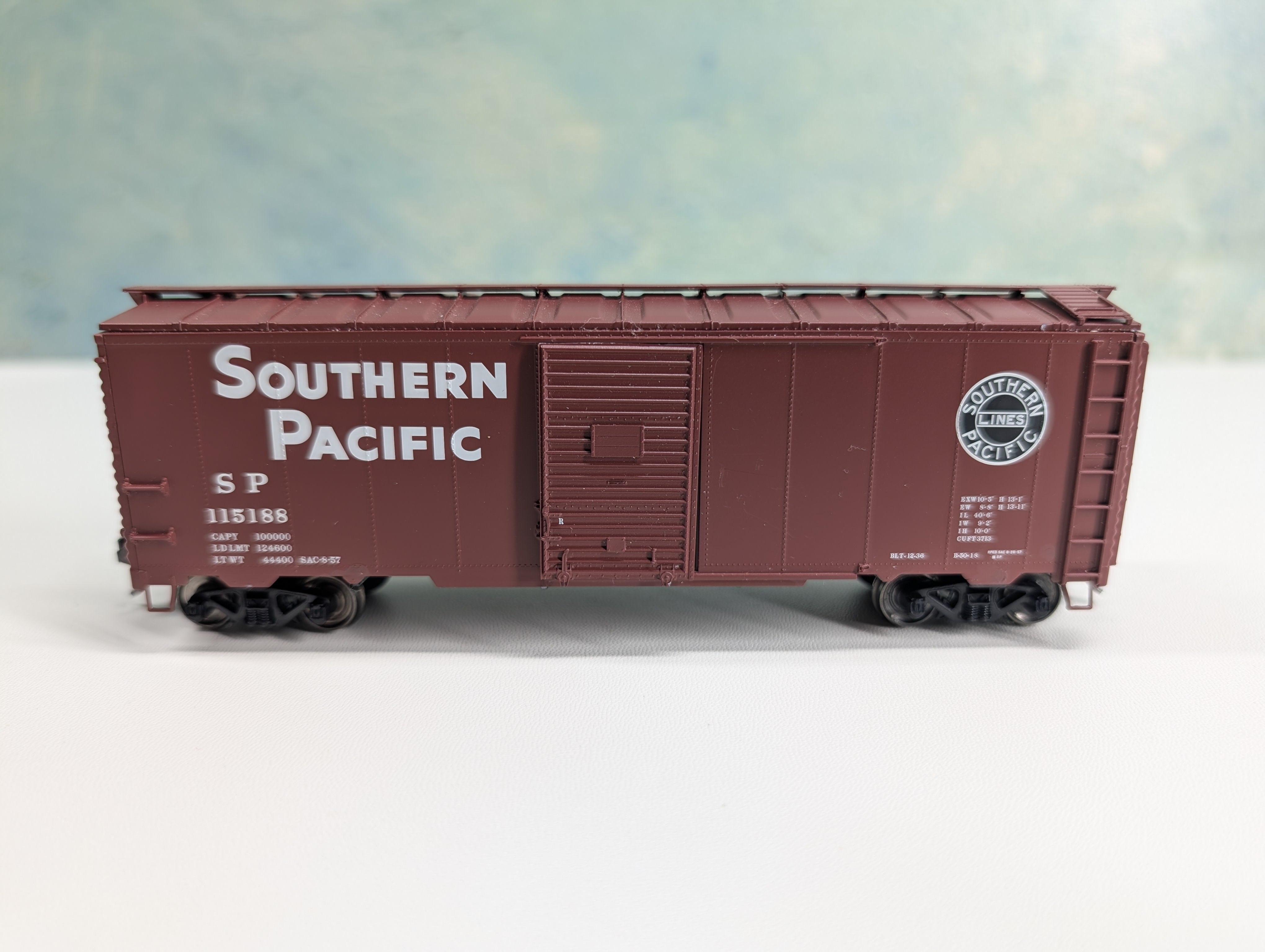 USED Atlas Trainman 20006253 HO Scale 1937 AAR 40' Box Car Southern Pacific SP #115188 Metal Wheels