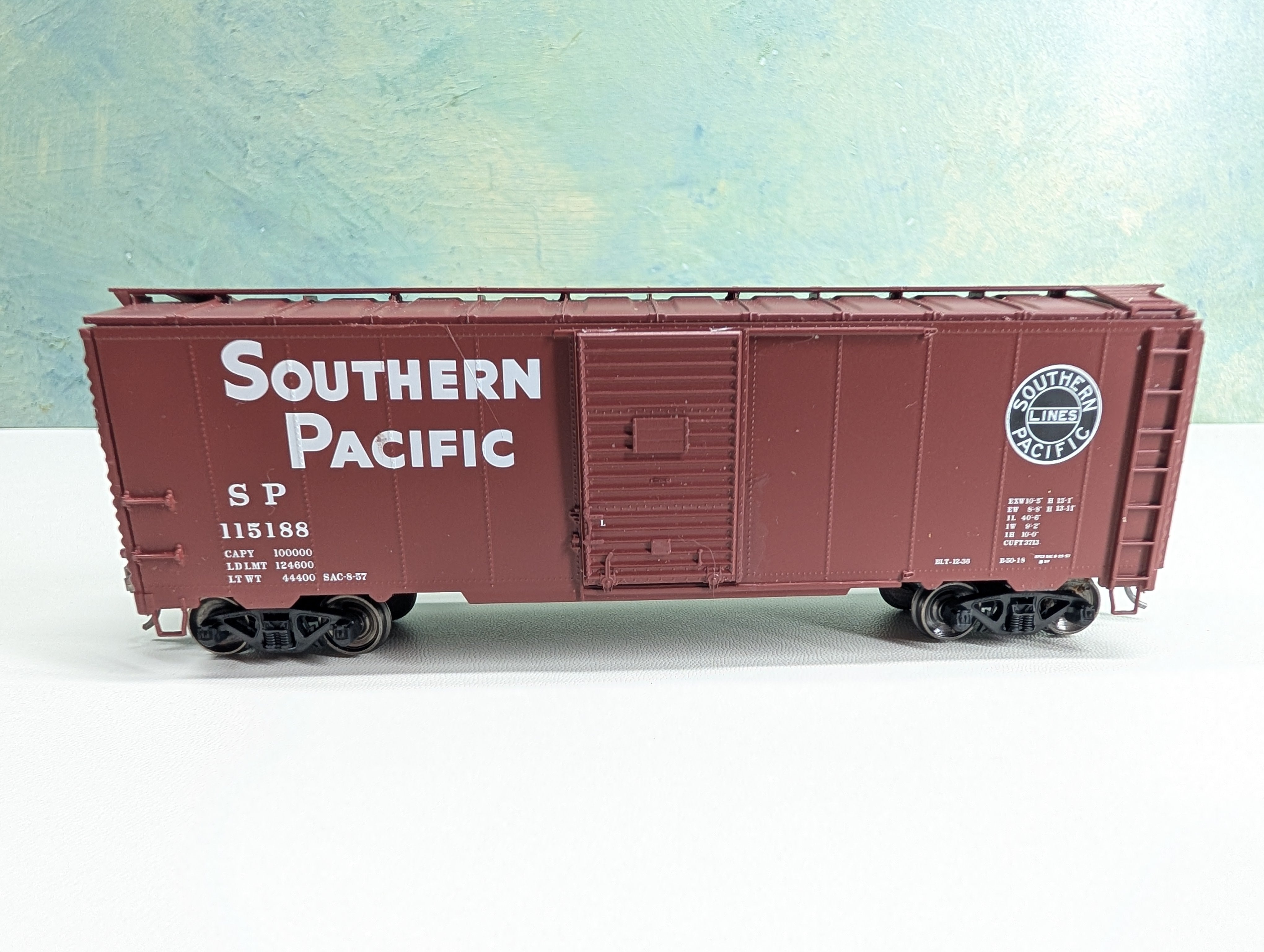 USED Atlas Trainman 20006253 HO Scale 1937 AAR 40' Box Car Southern Pacific SP #115188 Metal Wheels