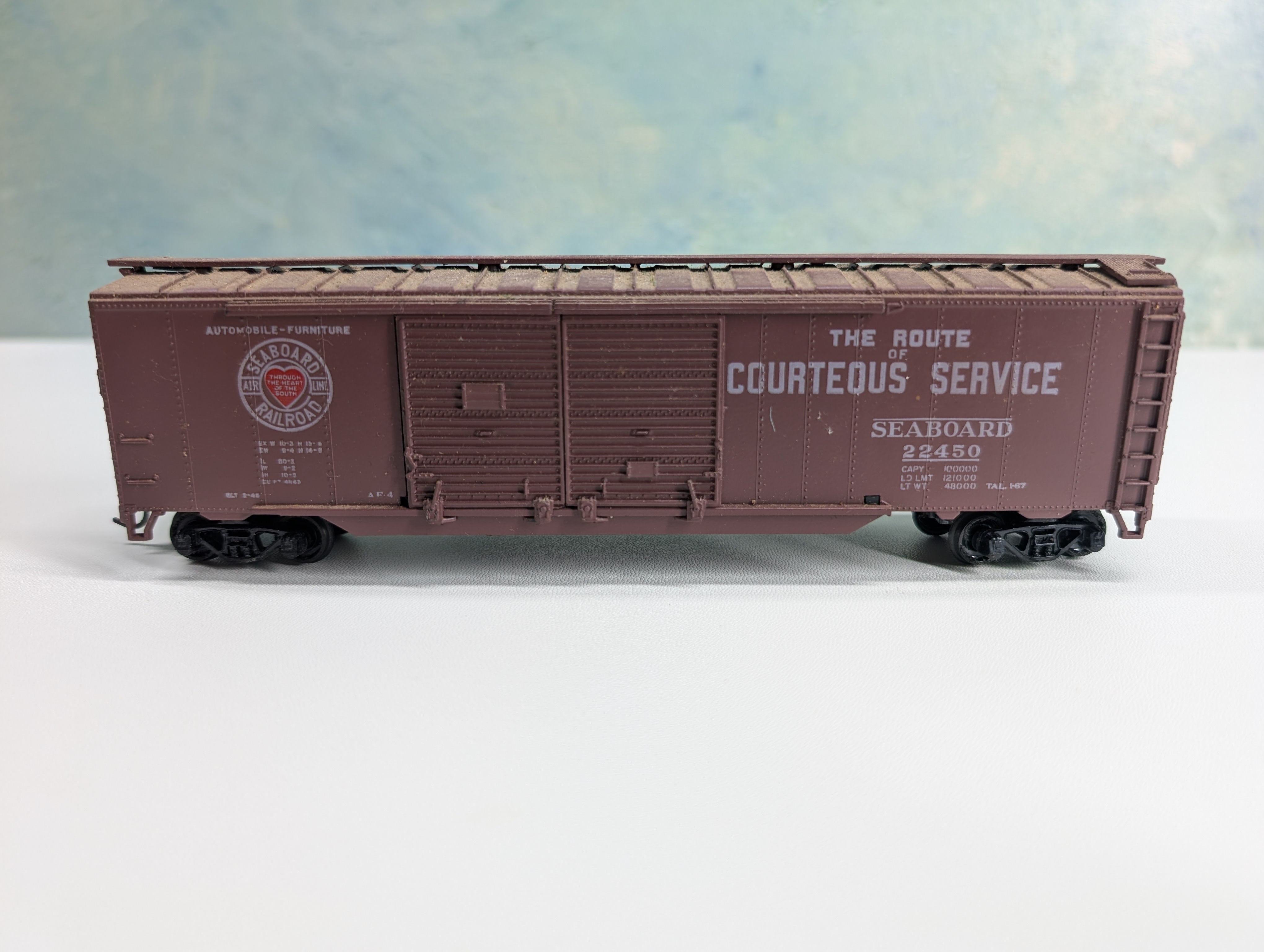 USED Athearn 1305 HO Scale 50' DD Box Car Seaboard Coast Line SCL #22450