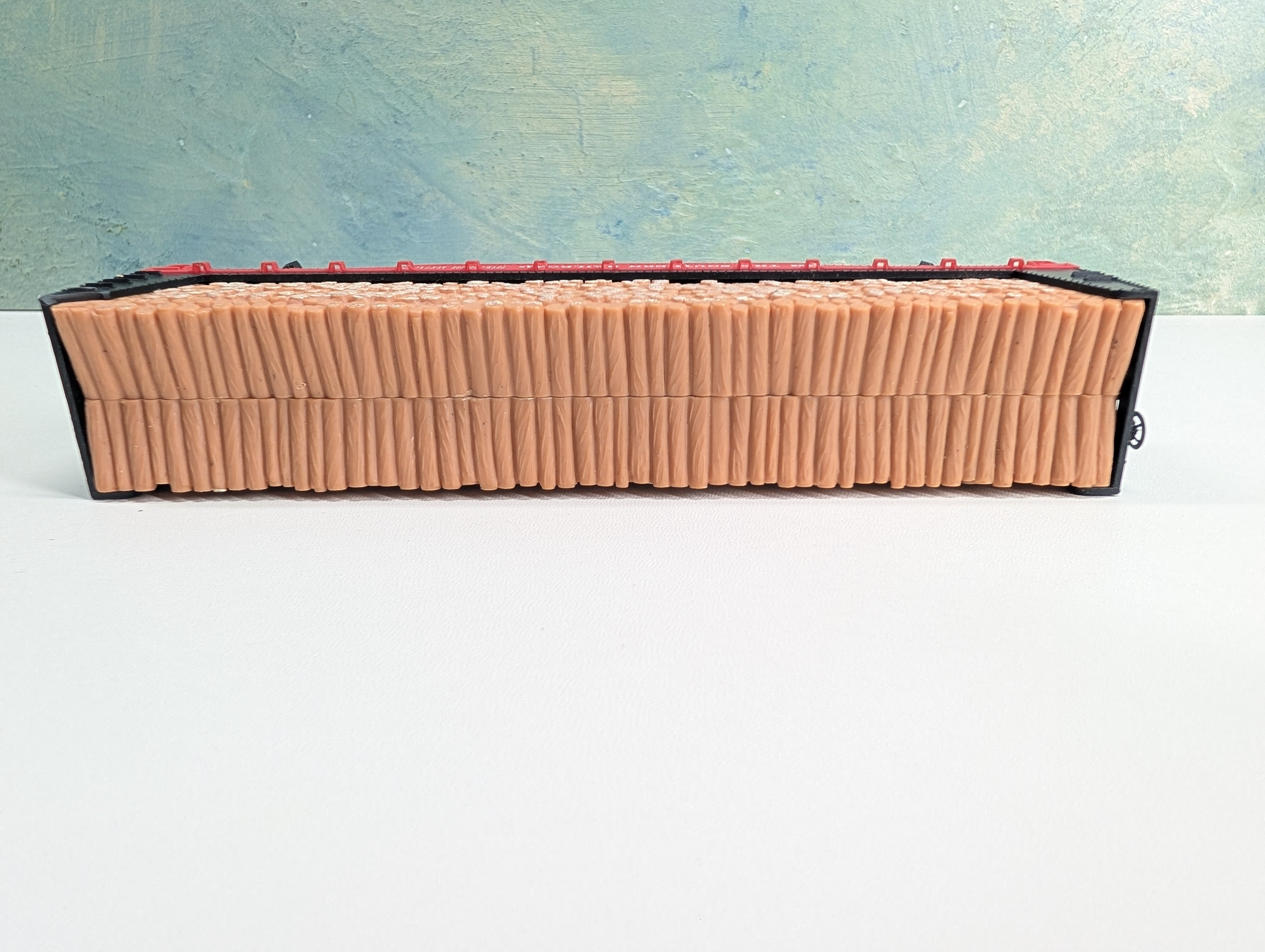 USED Tyco HO Scale 50' Bulkhead Flat Car w/ Pulpwood with Brake Wheel! Southern #4365