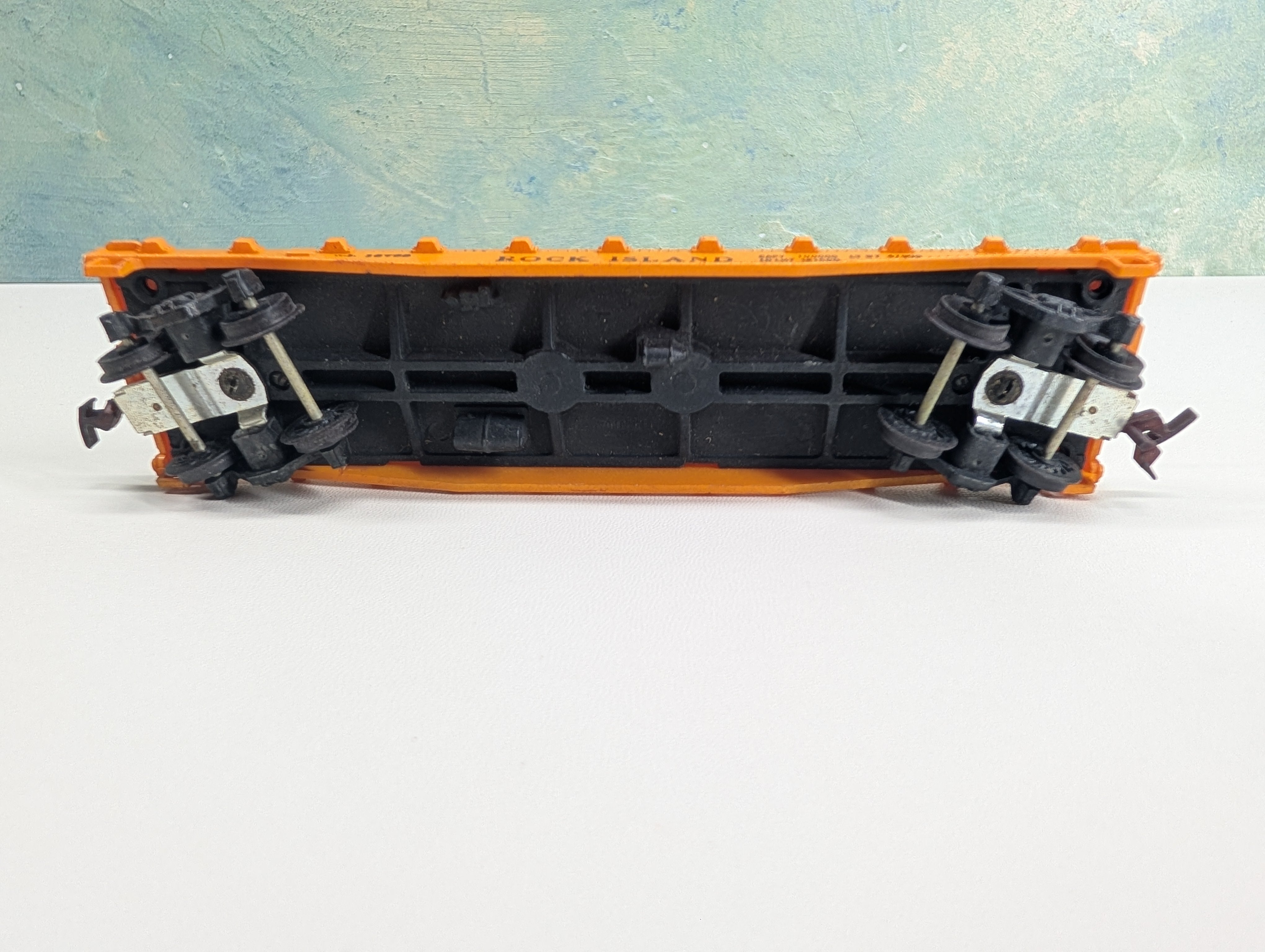 USED Mantua HO Scale 40' Flat Car w/ Brake Wheel! Rock Island #16788