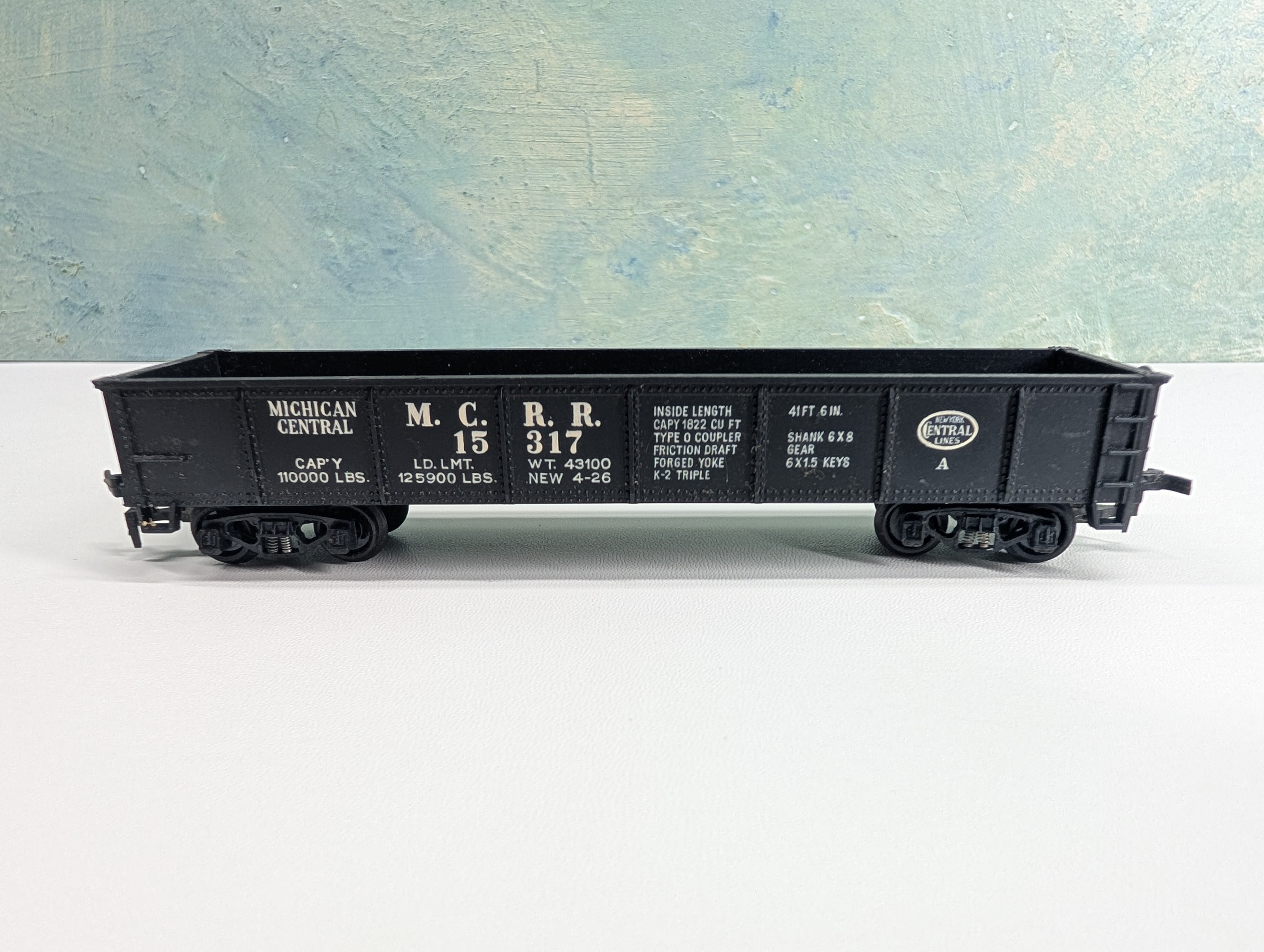 USED Rivarossi HO Scale 40' Gondola Michigan Central MCRR #15317