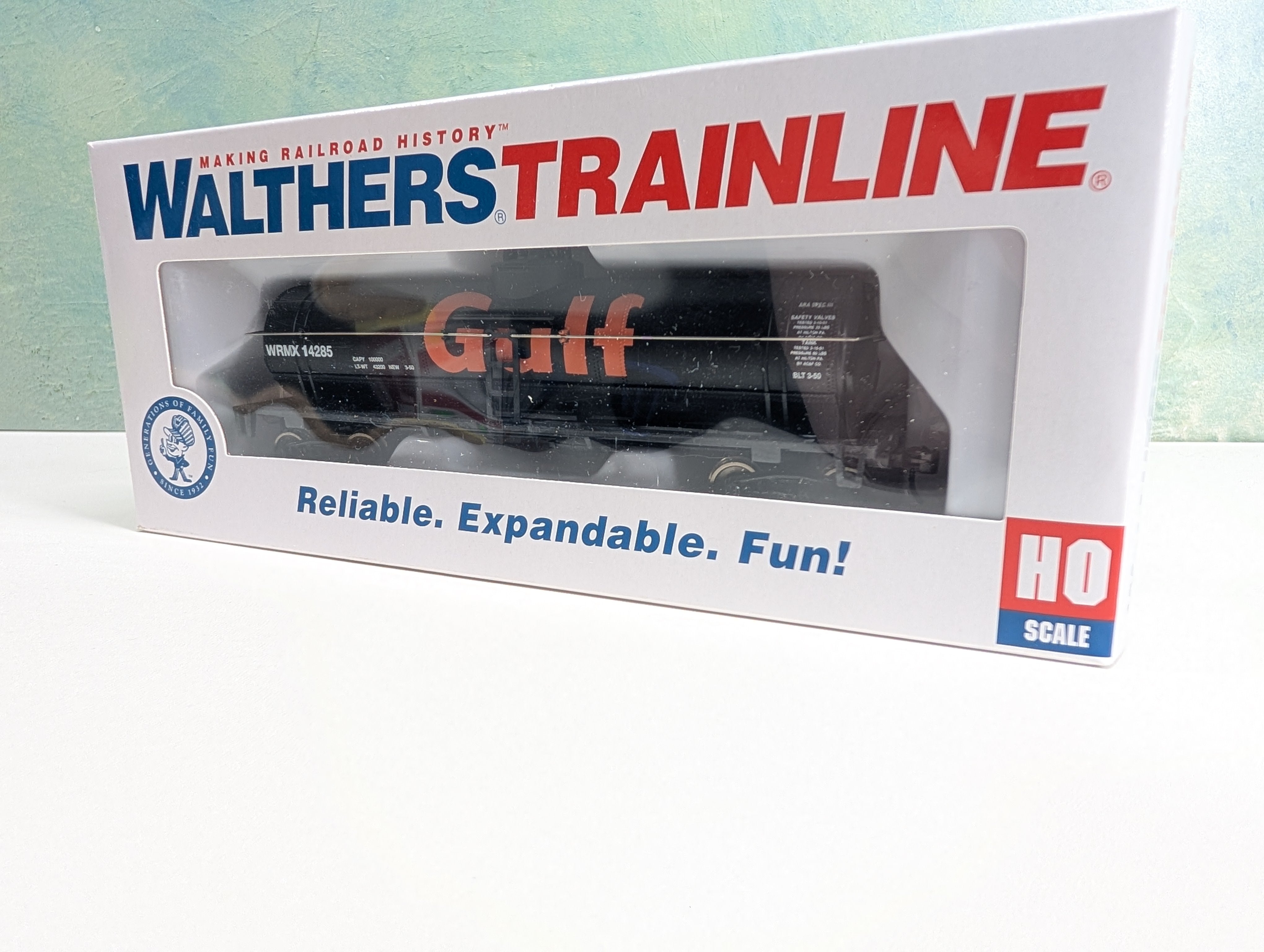 USED Walthers Trainline 931-1612 HO Scale Single Dome Tank Car Gulf WRMX #14285 Metal Wheels