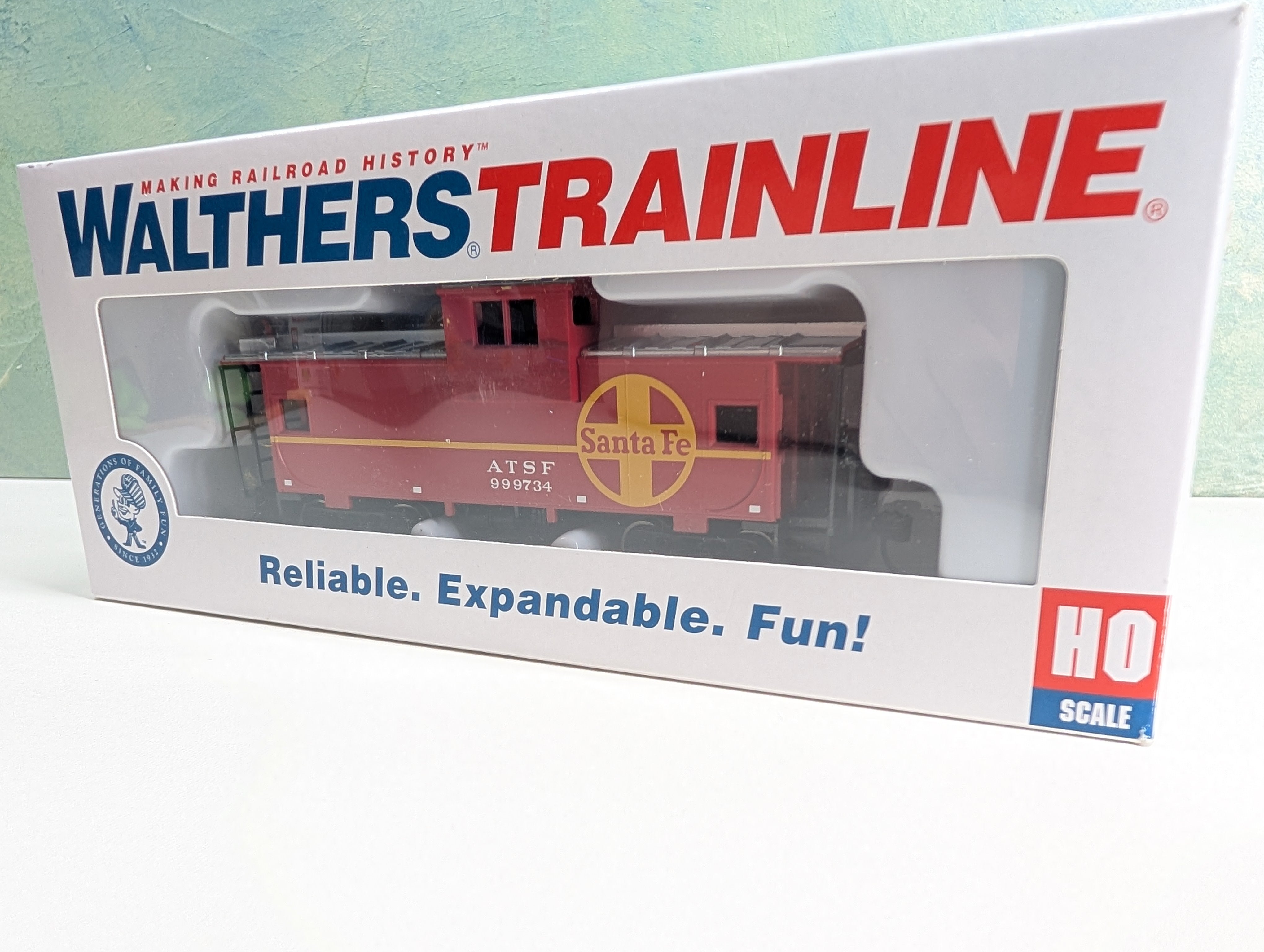 USED Walthers Trainline 931-1503 HO Scale Caboose Santa Fe ATSF #999734 Metal Wheels